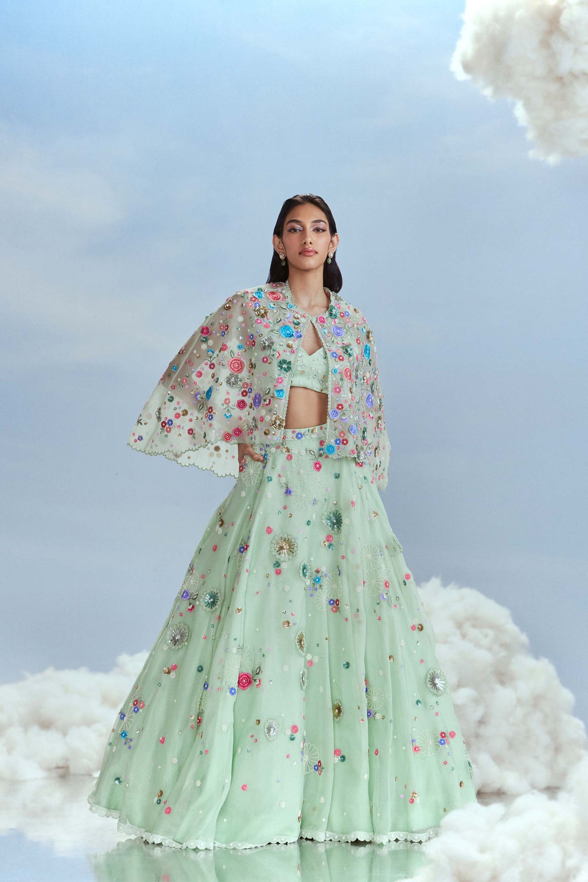 Mint Mehtab Bagh Lehenga Set