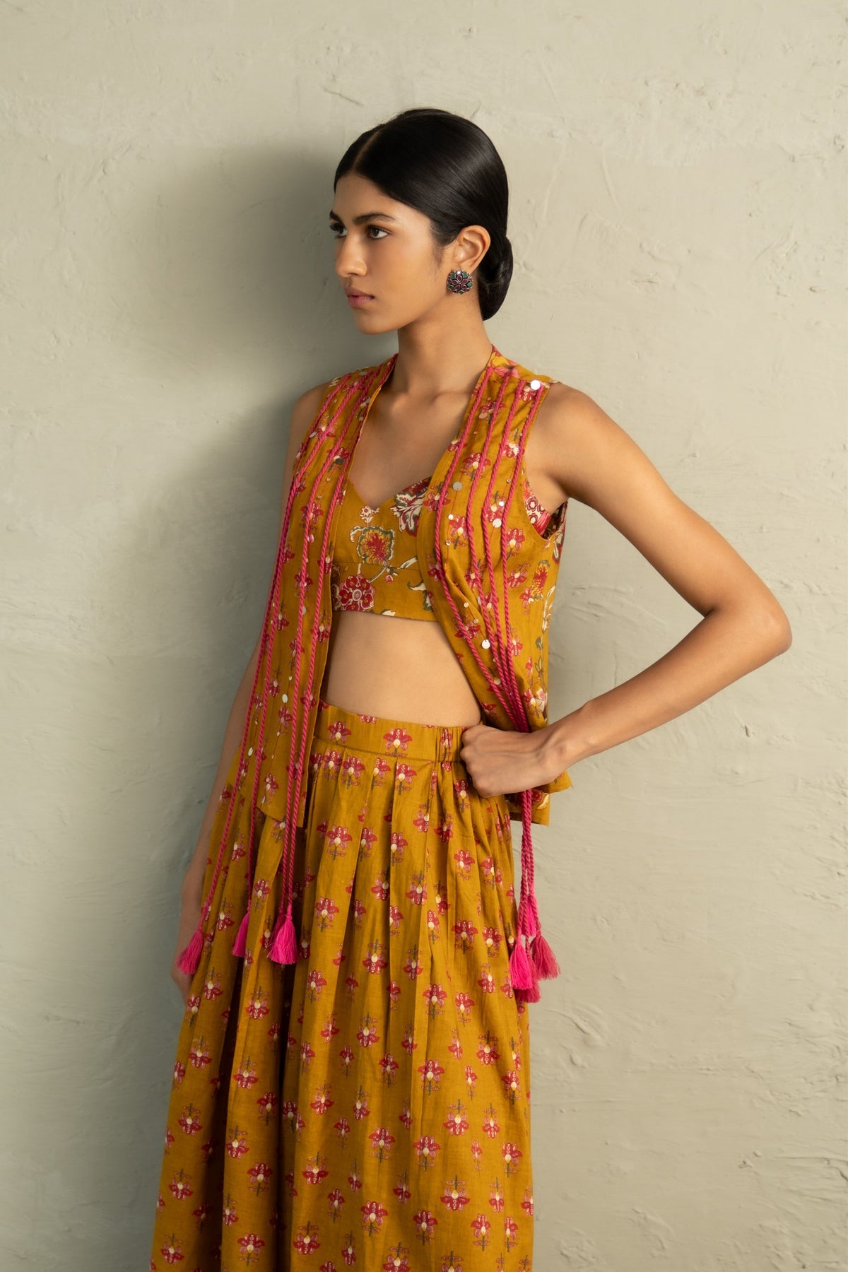 Mustard Skirt Set