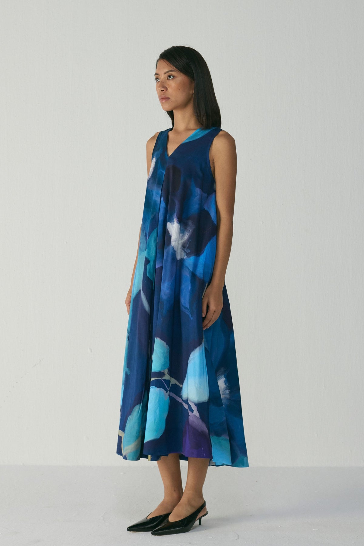 Blue Lagoon V-neck Dress