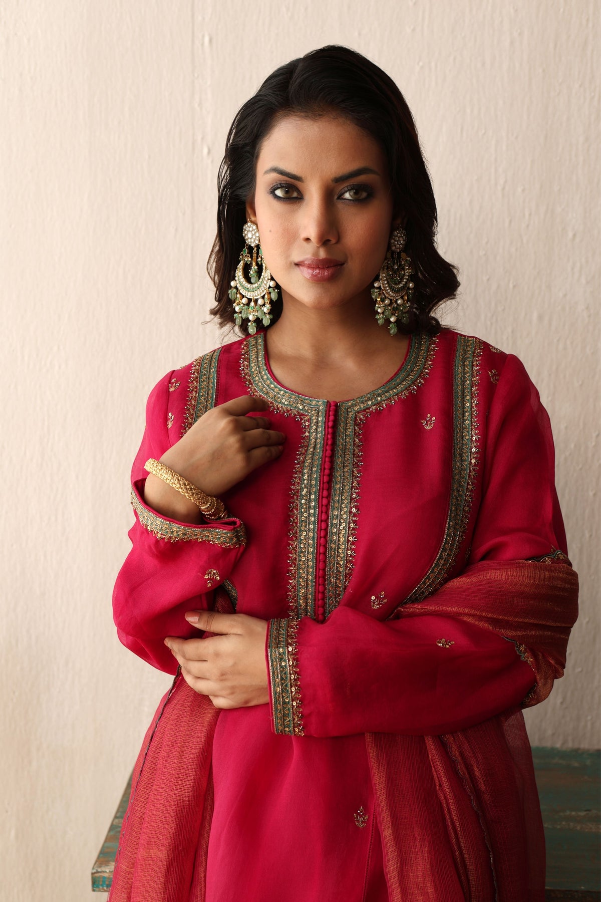 Rani Hand Embroidered Kurta Set