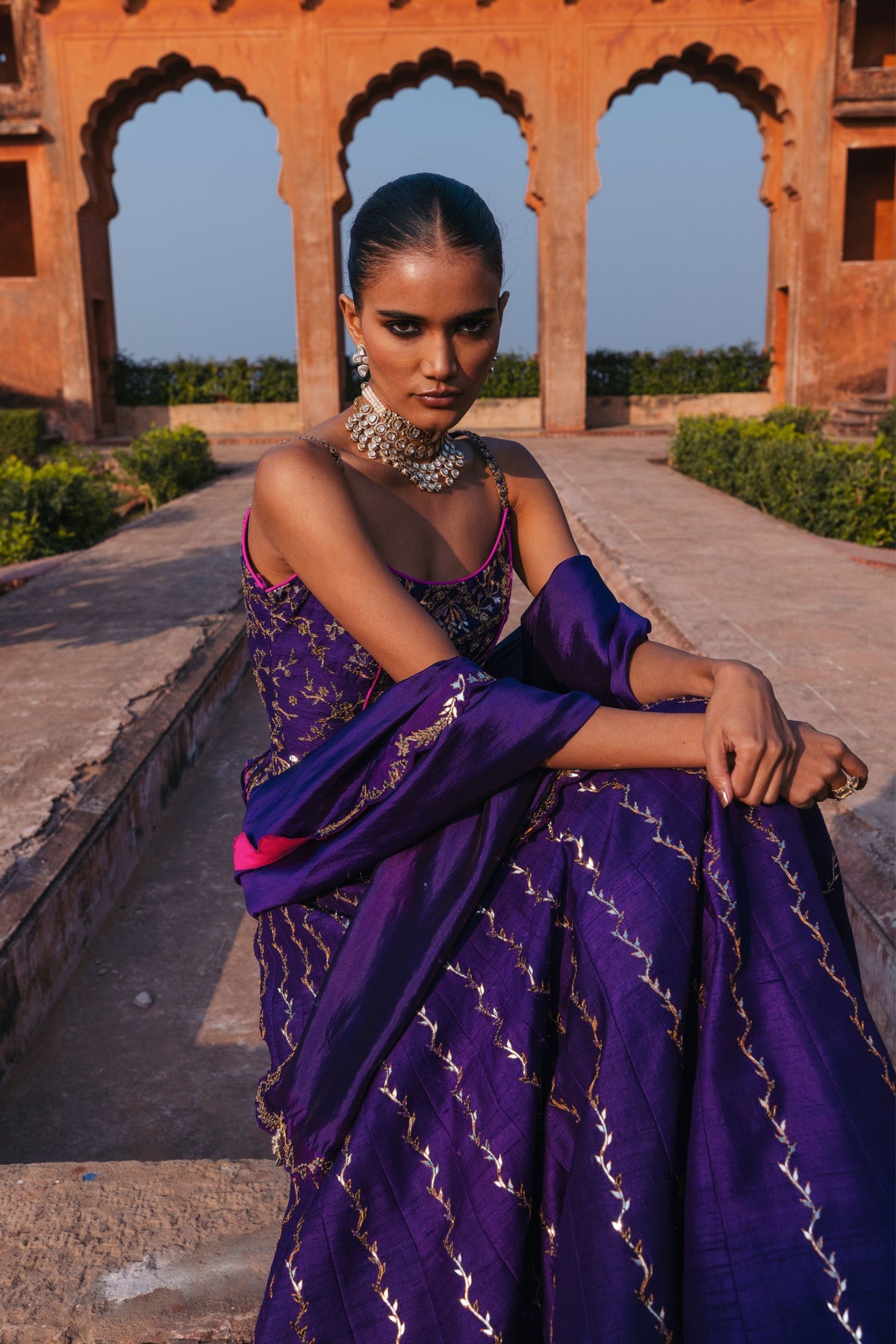 Baingani Chadi Lehenga Set