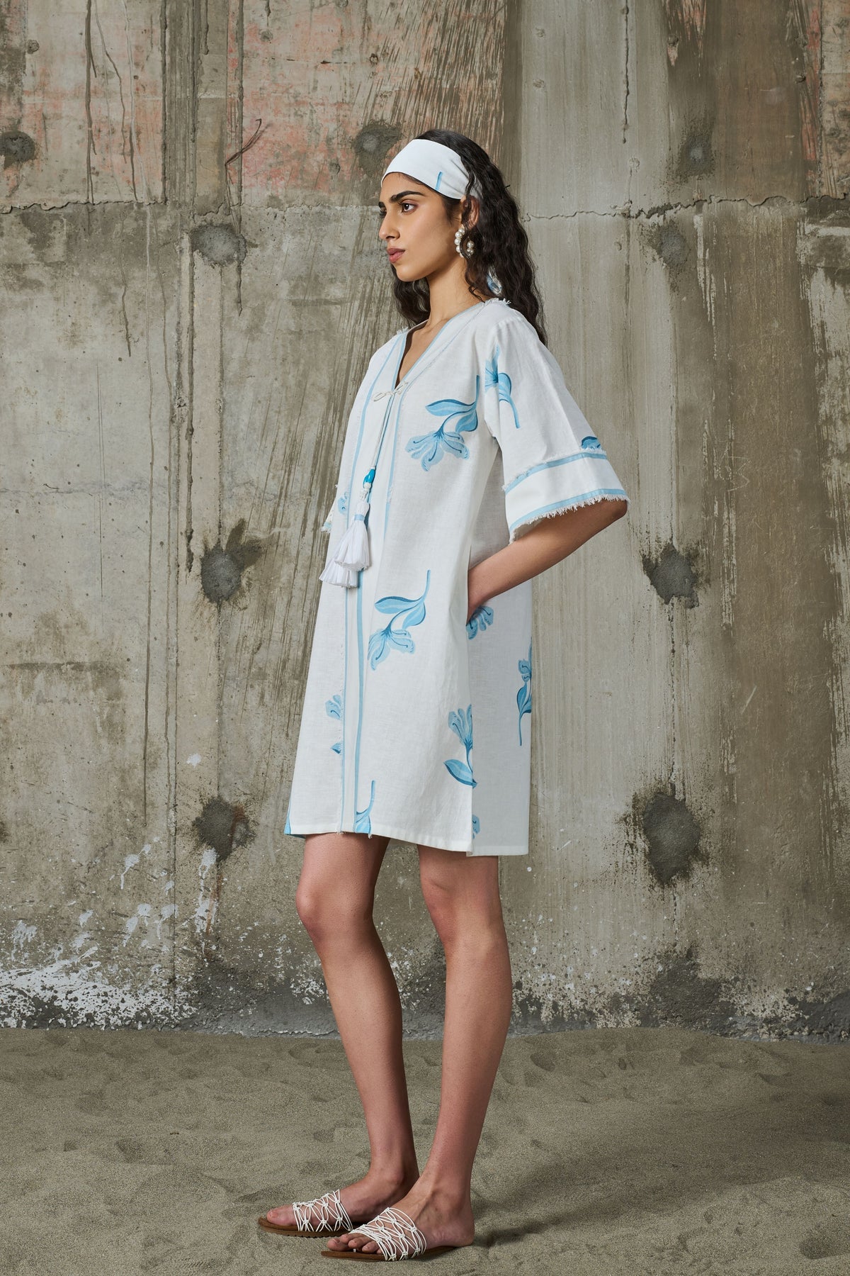 Moonlit Bloom Kaftan Dress
