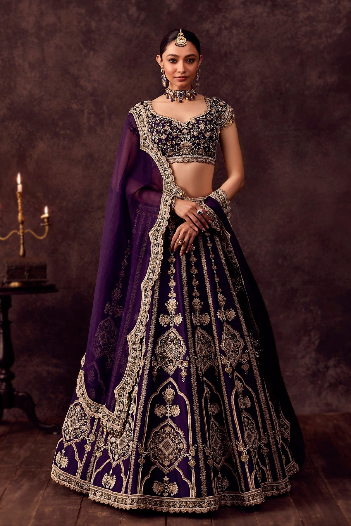 Sn Maal Resham Lehenga Set