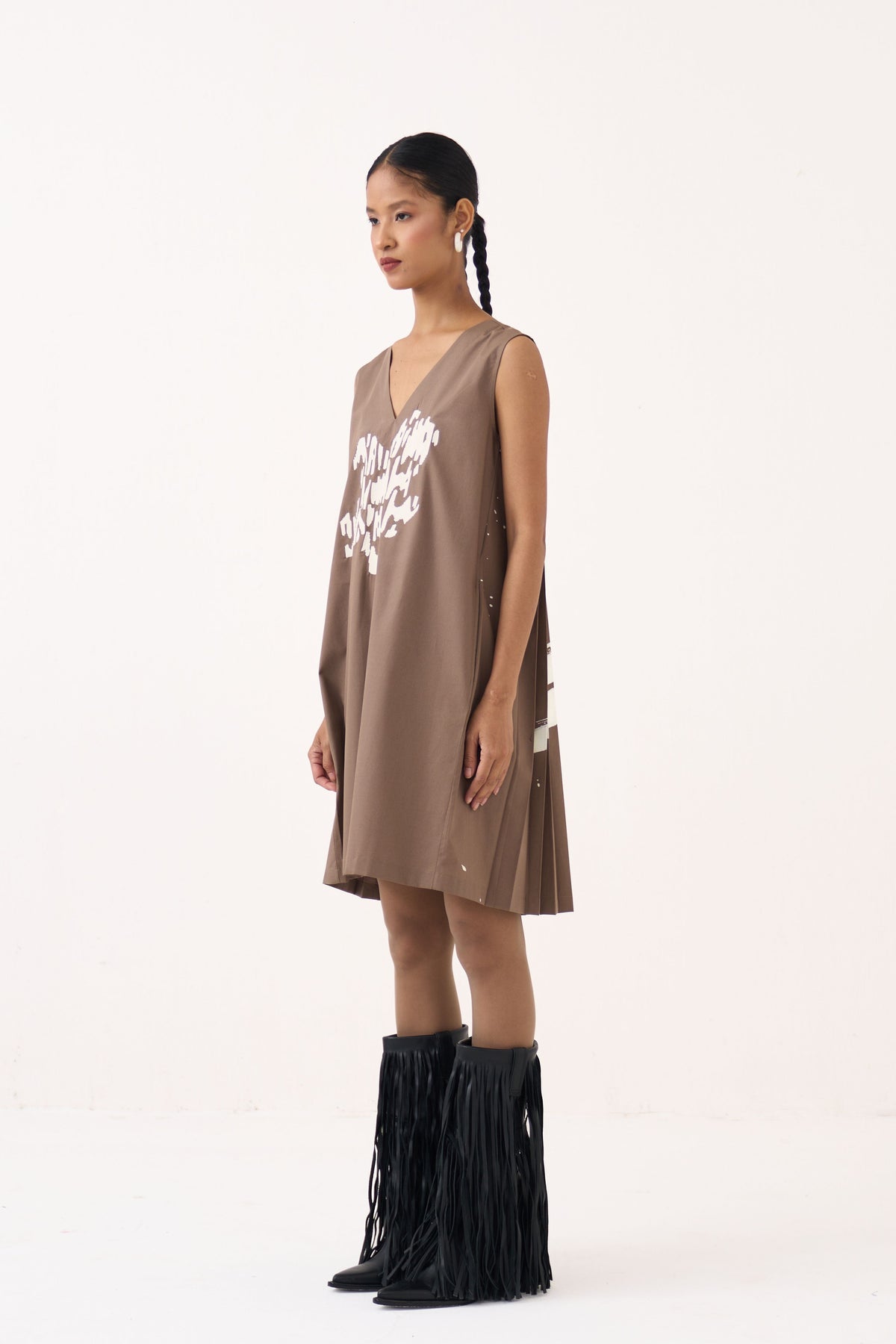 Short Back Pleat Dress