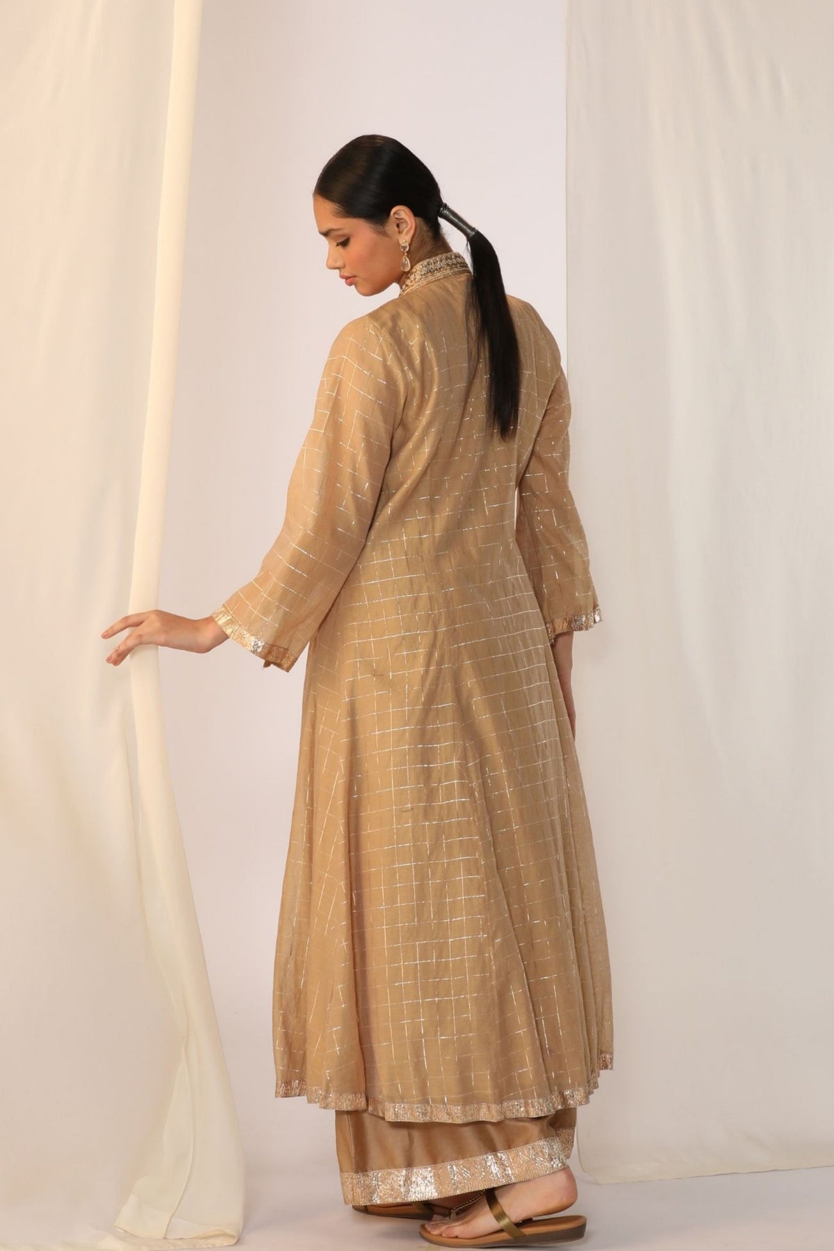 Champagne Mist Embroidery Kurta