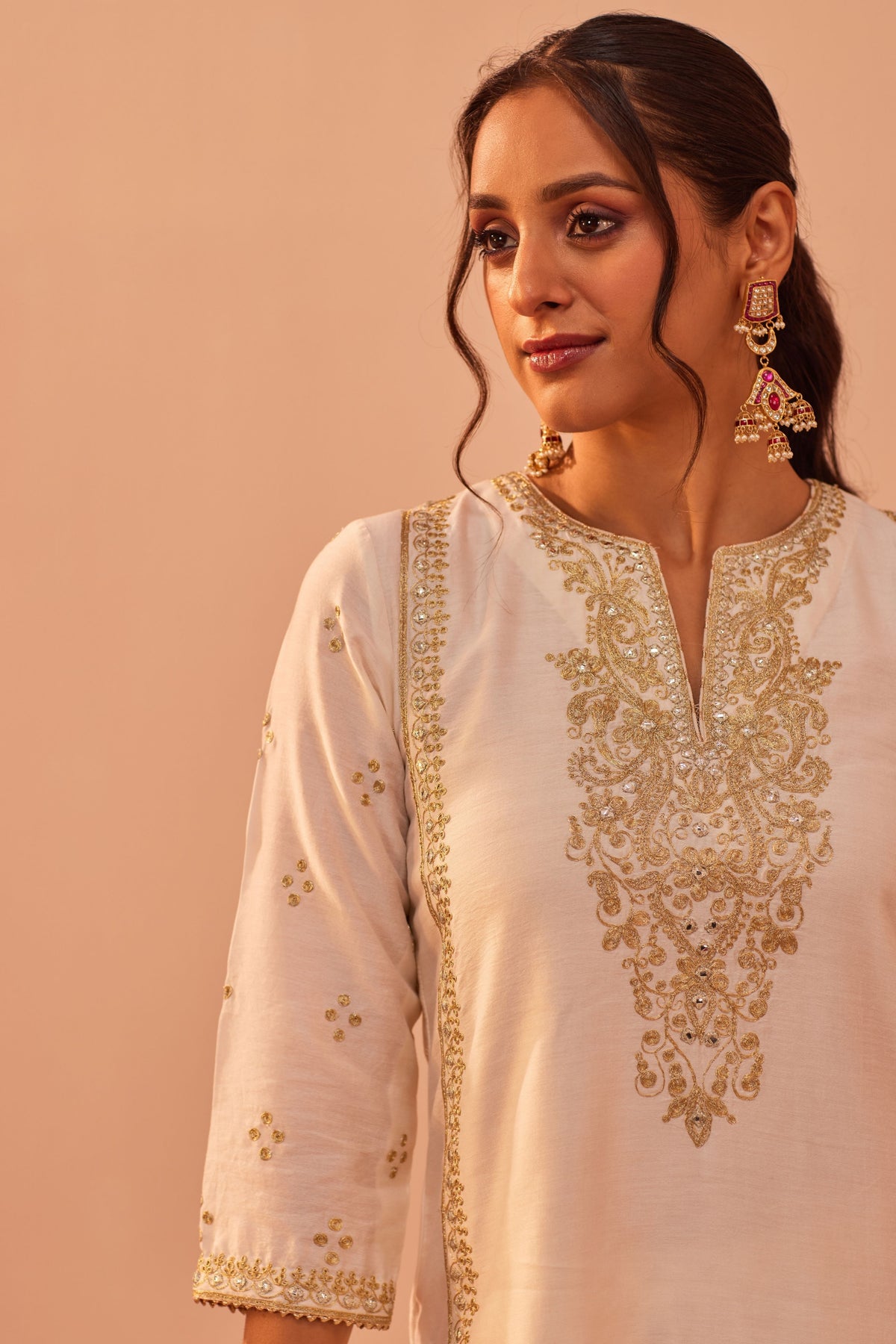 Aymra Ivory Kurta Set