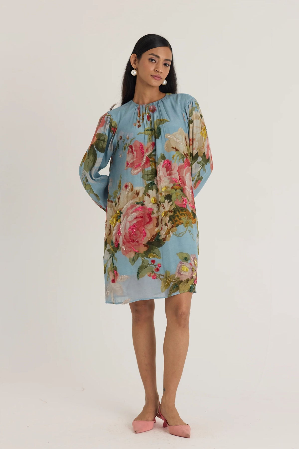 Taffy Embroidered Short Dress