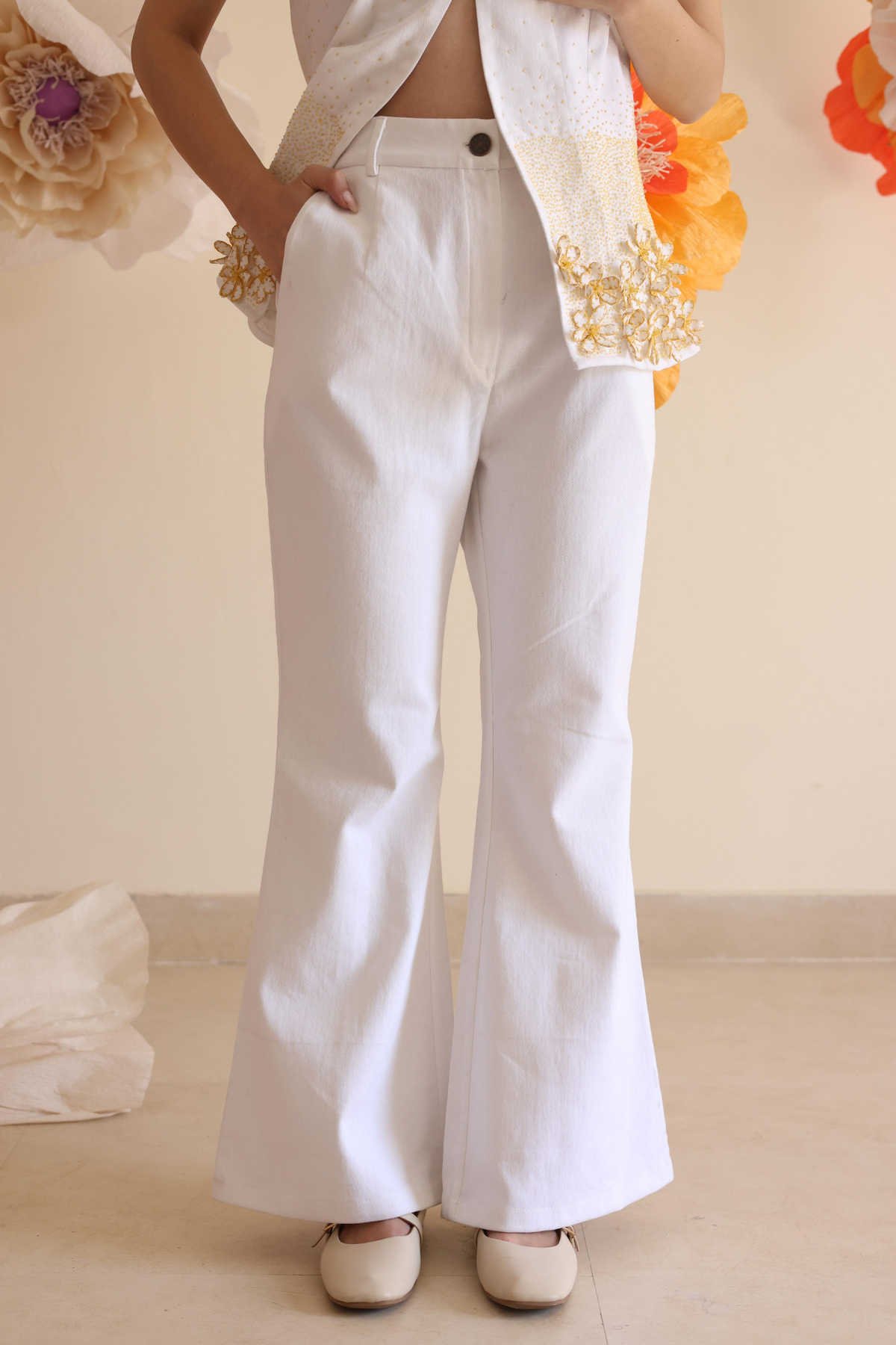 Ivory Floral Top