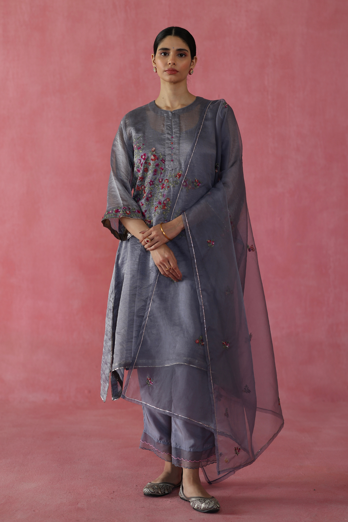 Grey Phirni Kurta Set