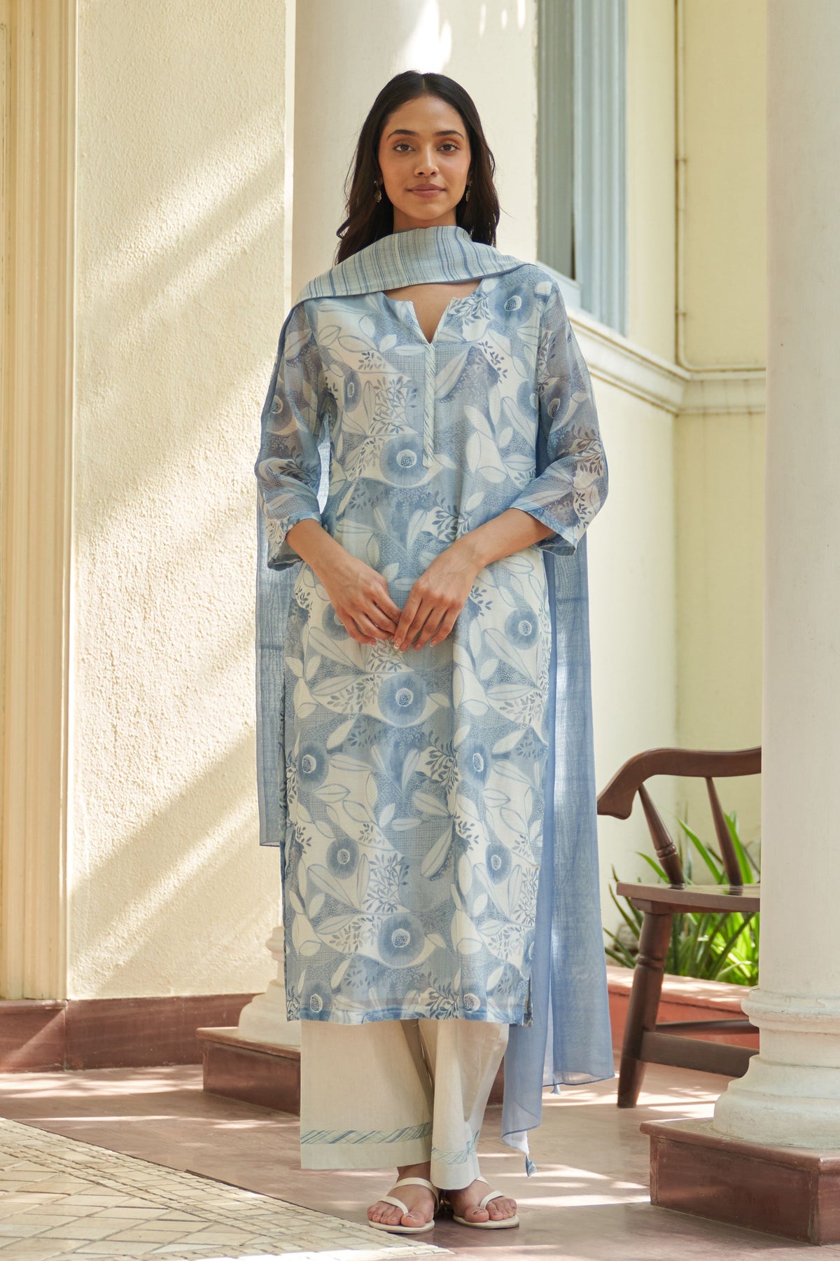 Powder Blue Kurta Set