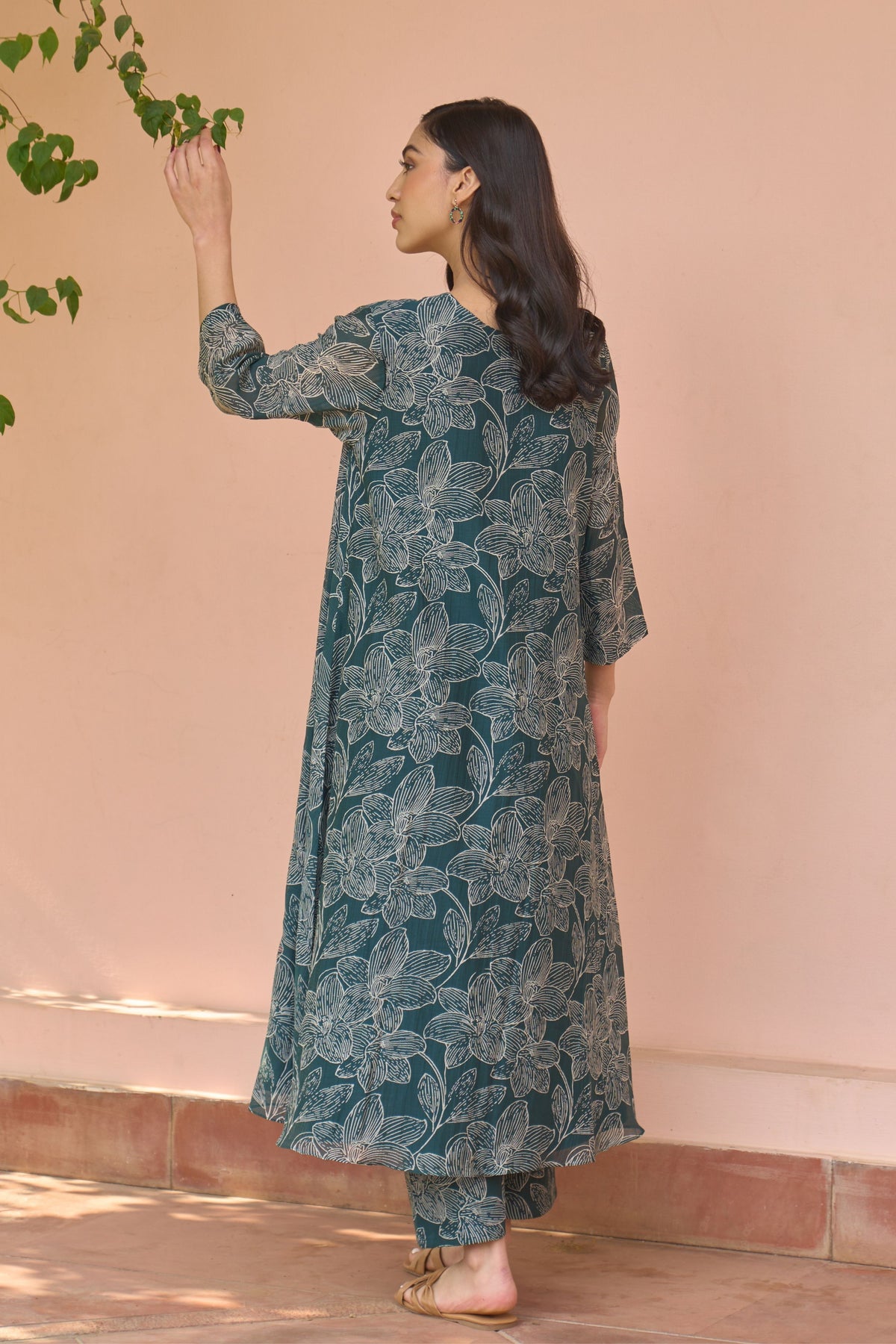 Jade Bloom Tunic Set