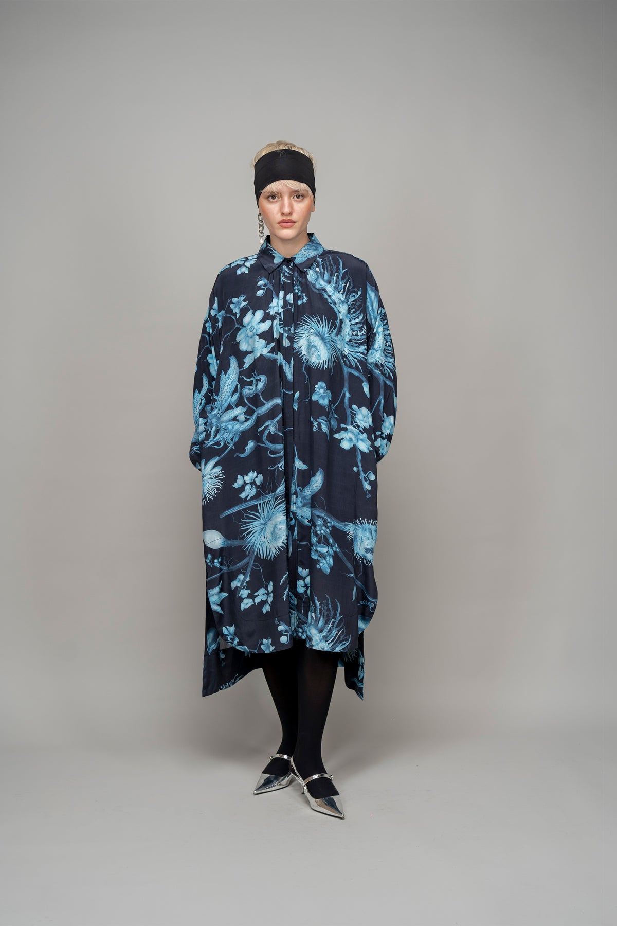 Aurora Borealis High Low Shirt Dress