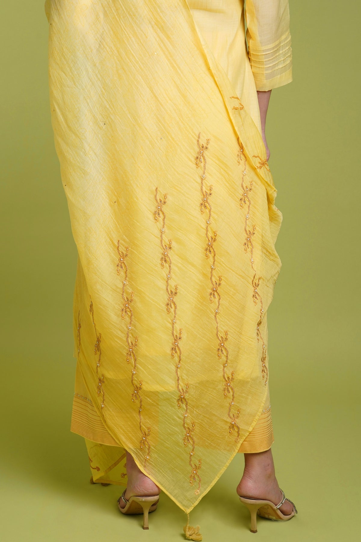 Yellow Floral Kurta Set