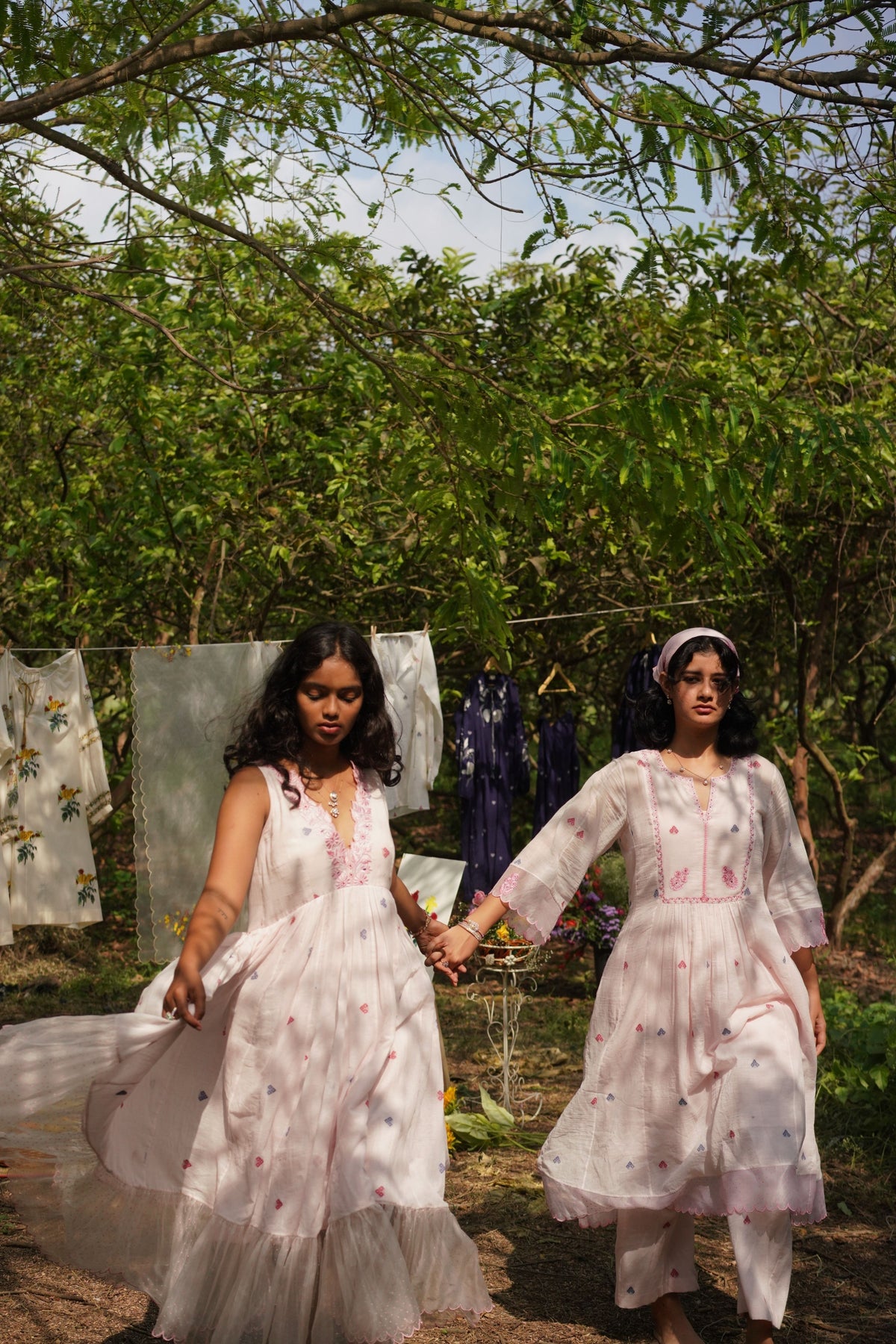 Zikra Kurta Set In Blush Pink