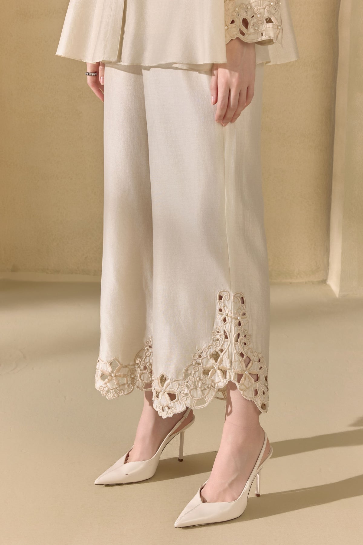 Ivory Fleur Cutout Shirt