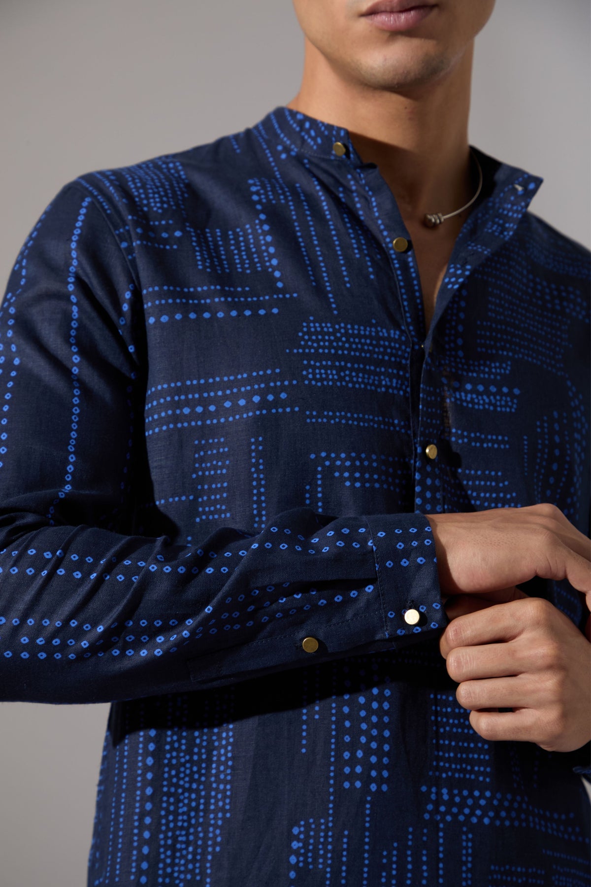 Lucas Shibori And Dots Kurta Set
