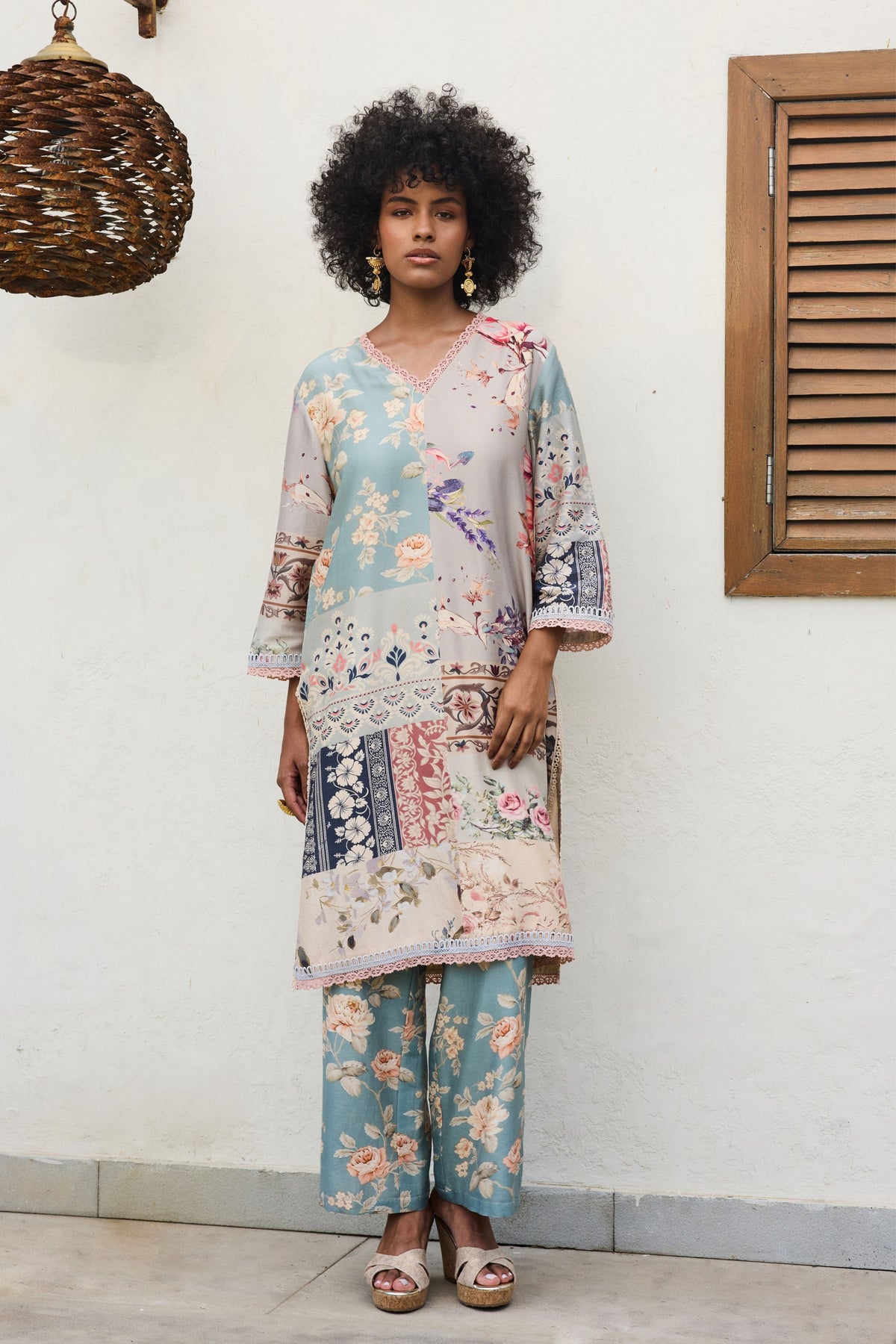 Ira Chanderi Kurta Set
