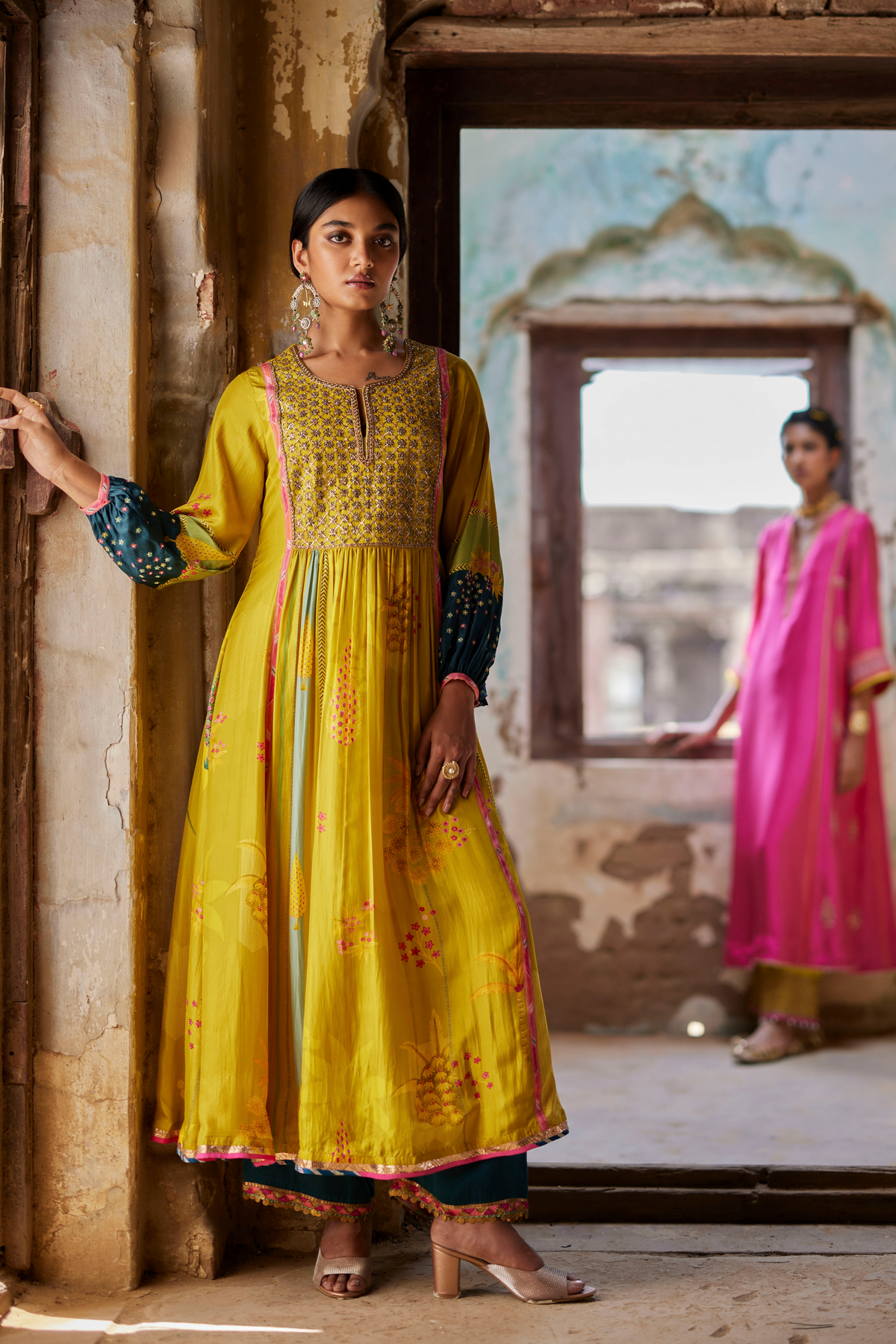 Nadira Lime Yellow Kurta Set