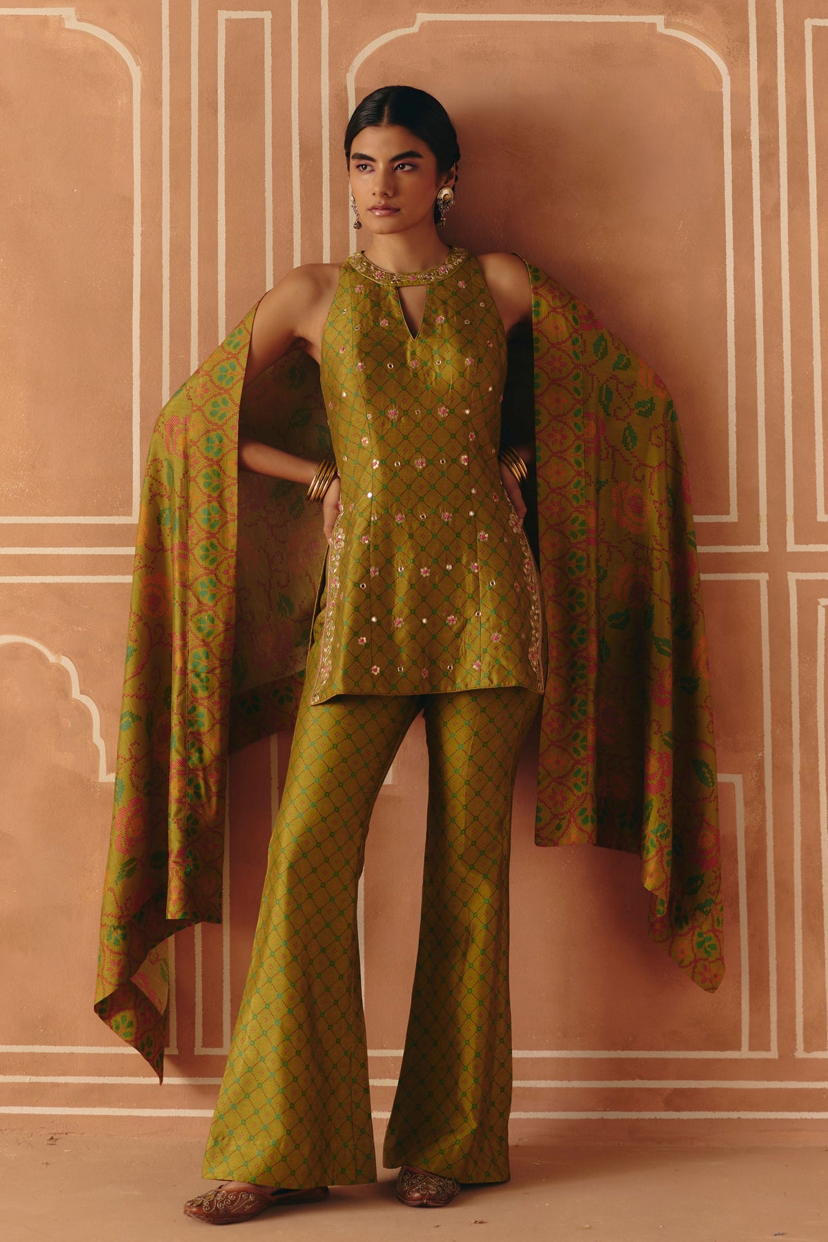 Parrot Green Tunic Set