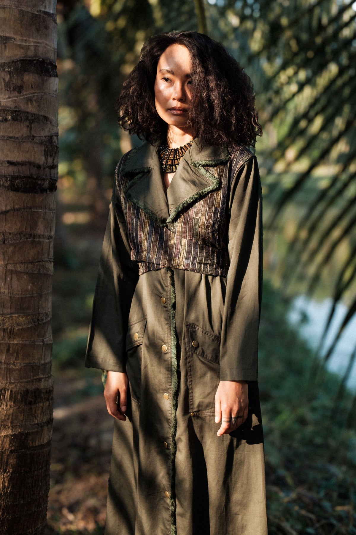 Upcycled Copenhagen Green Trench
