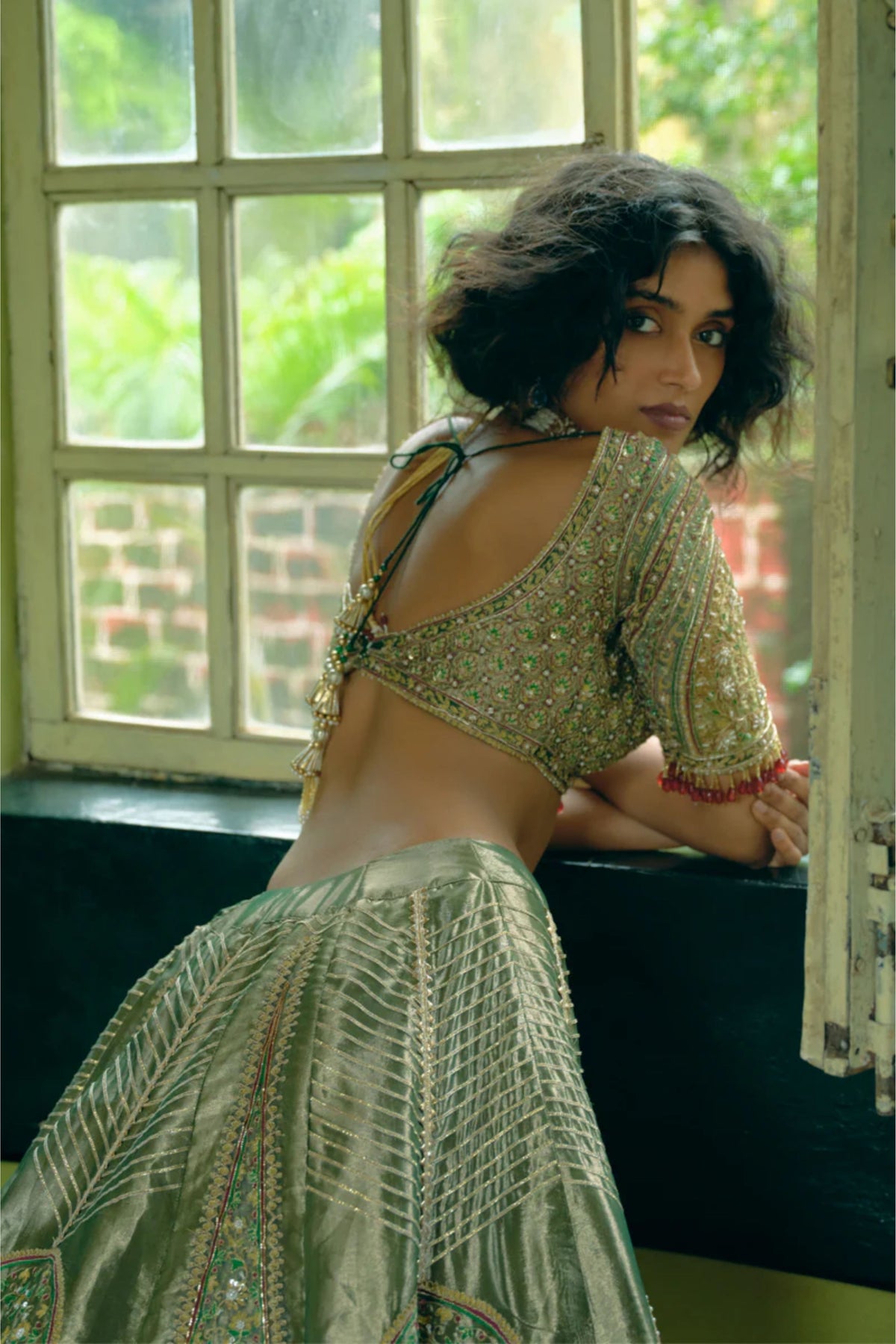 Emerald Green Lehenga Set