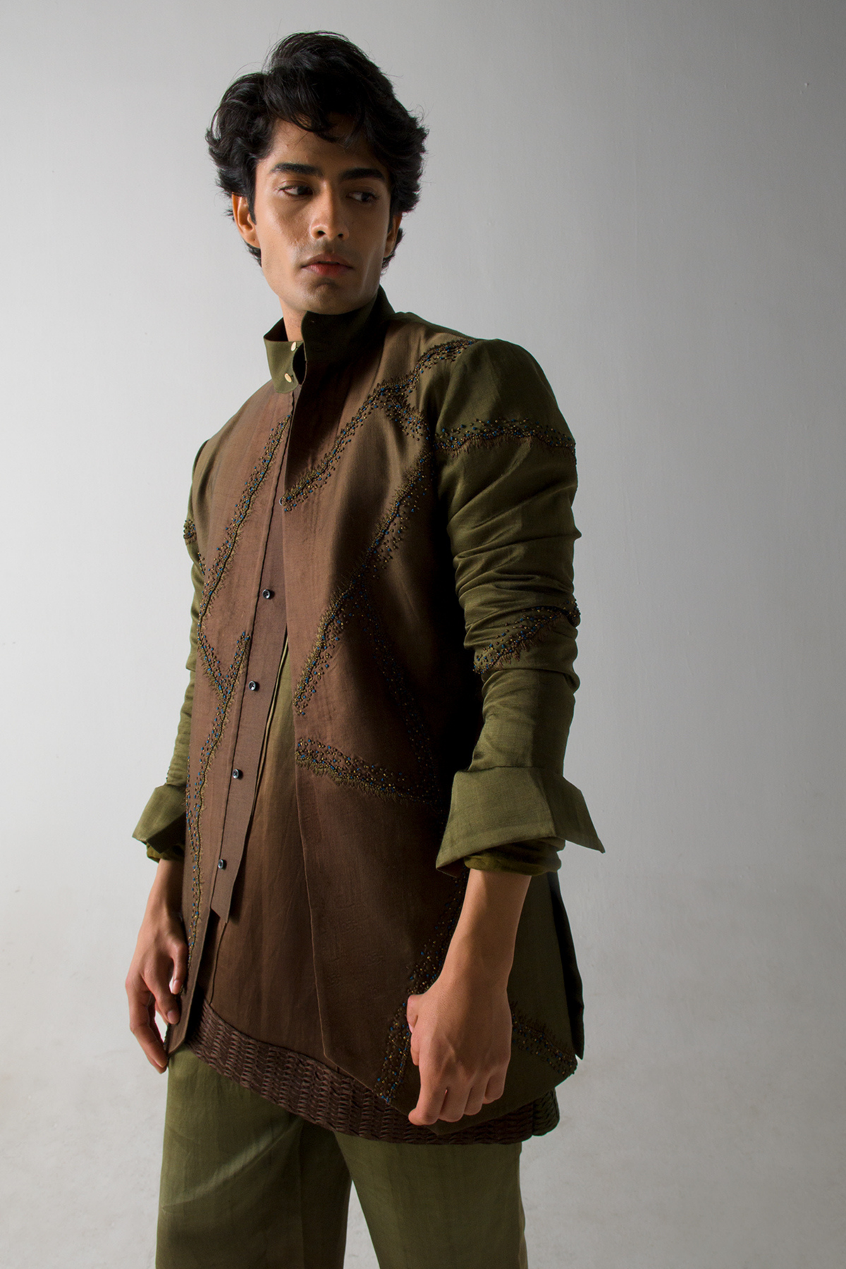 Olive + Brown Shacket