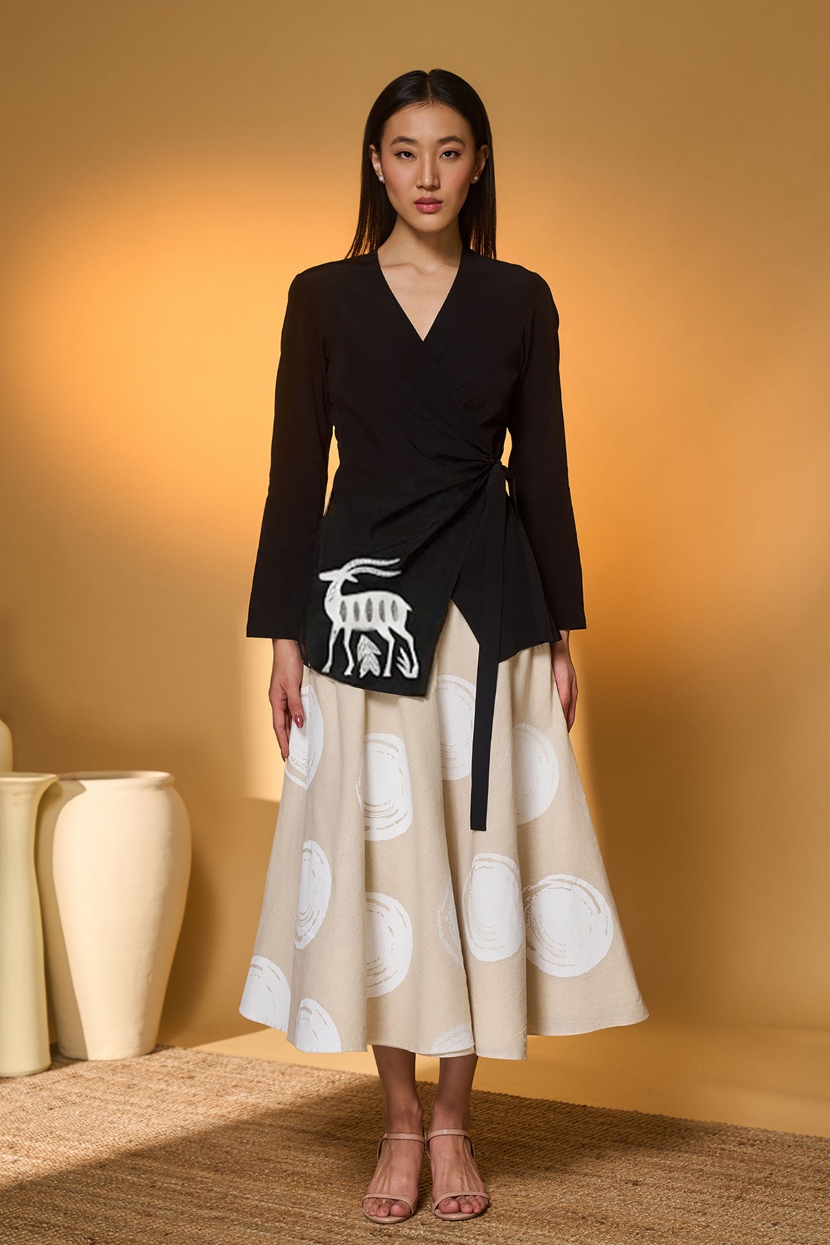 Midnight Stag Skirt Set