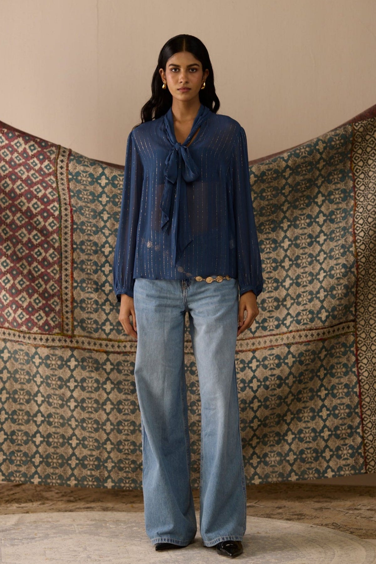 Elegance Navy Top