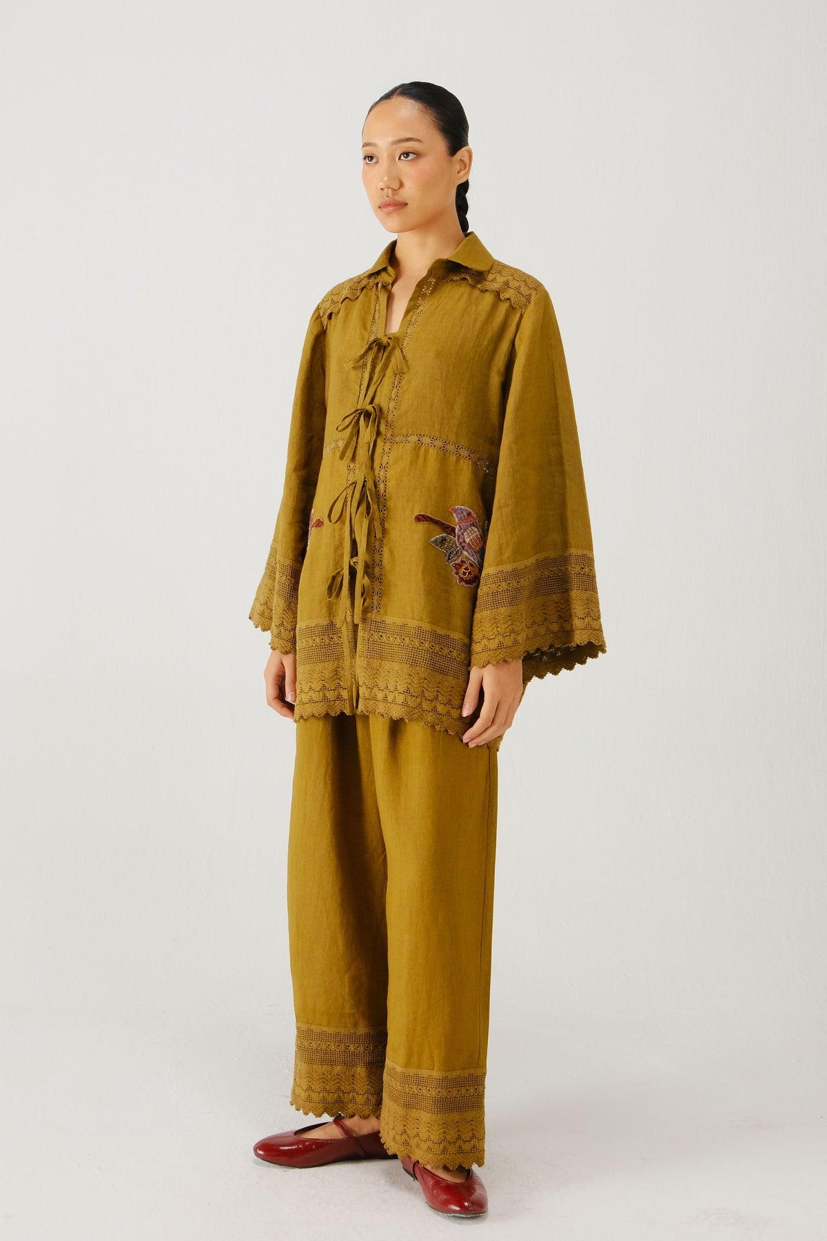 Olive Tie up Set