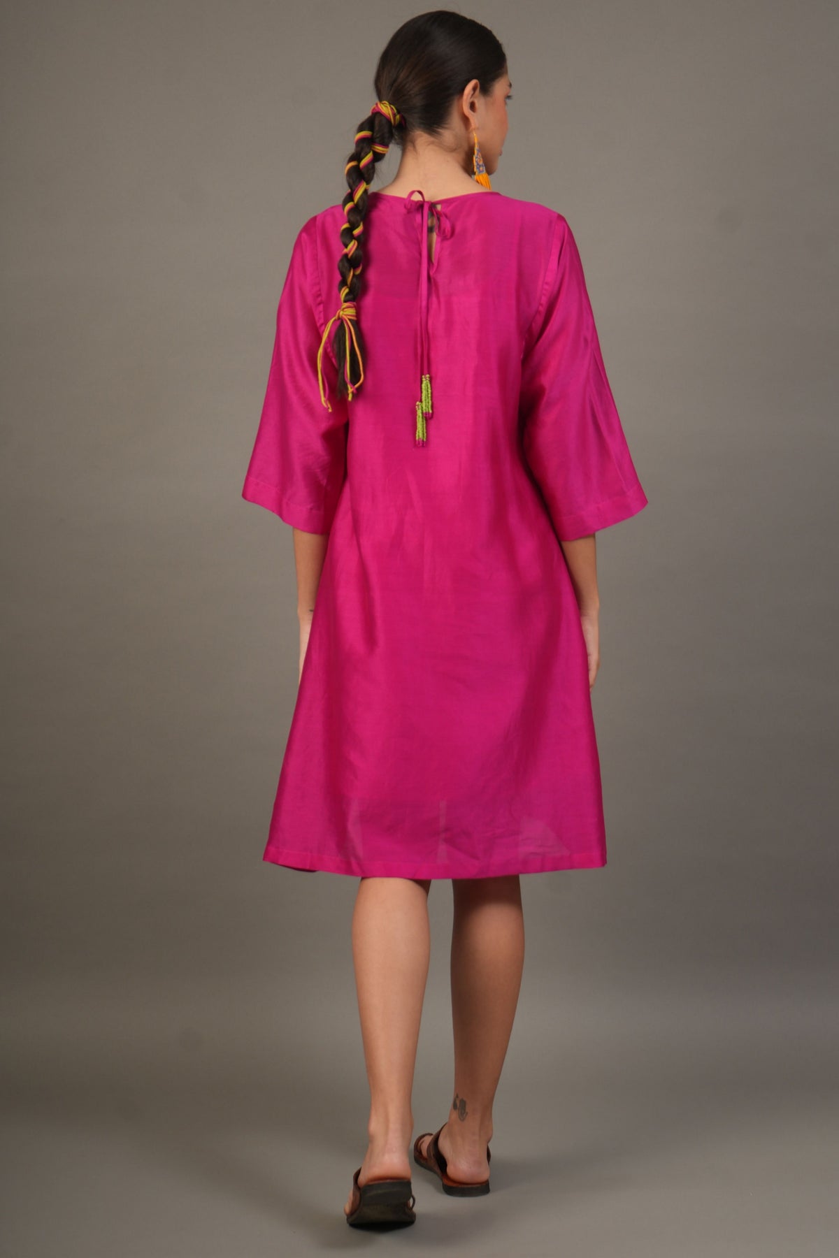 Fuchsia Florals Dress