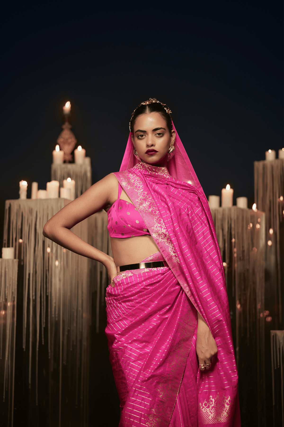 Femme Fatale Saree in Pink