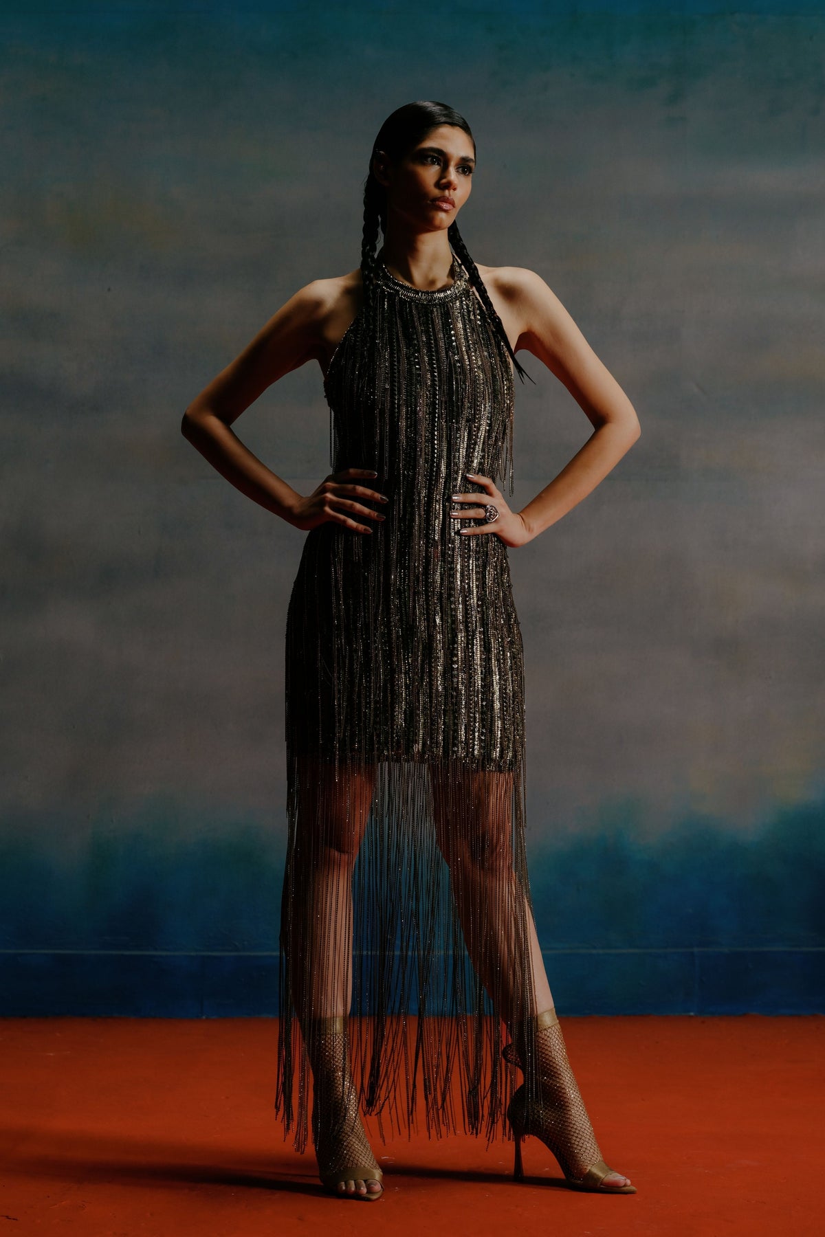 Textured Sequins Dress