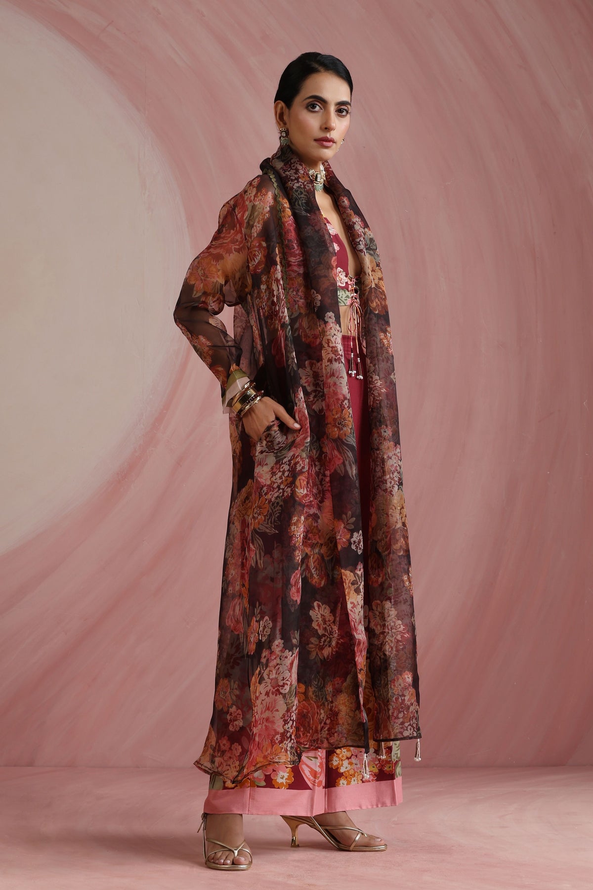 Chanderi Jacket Set