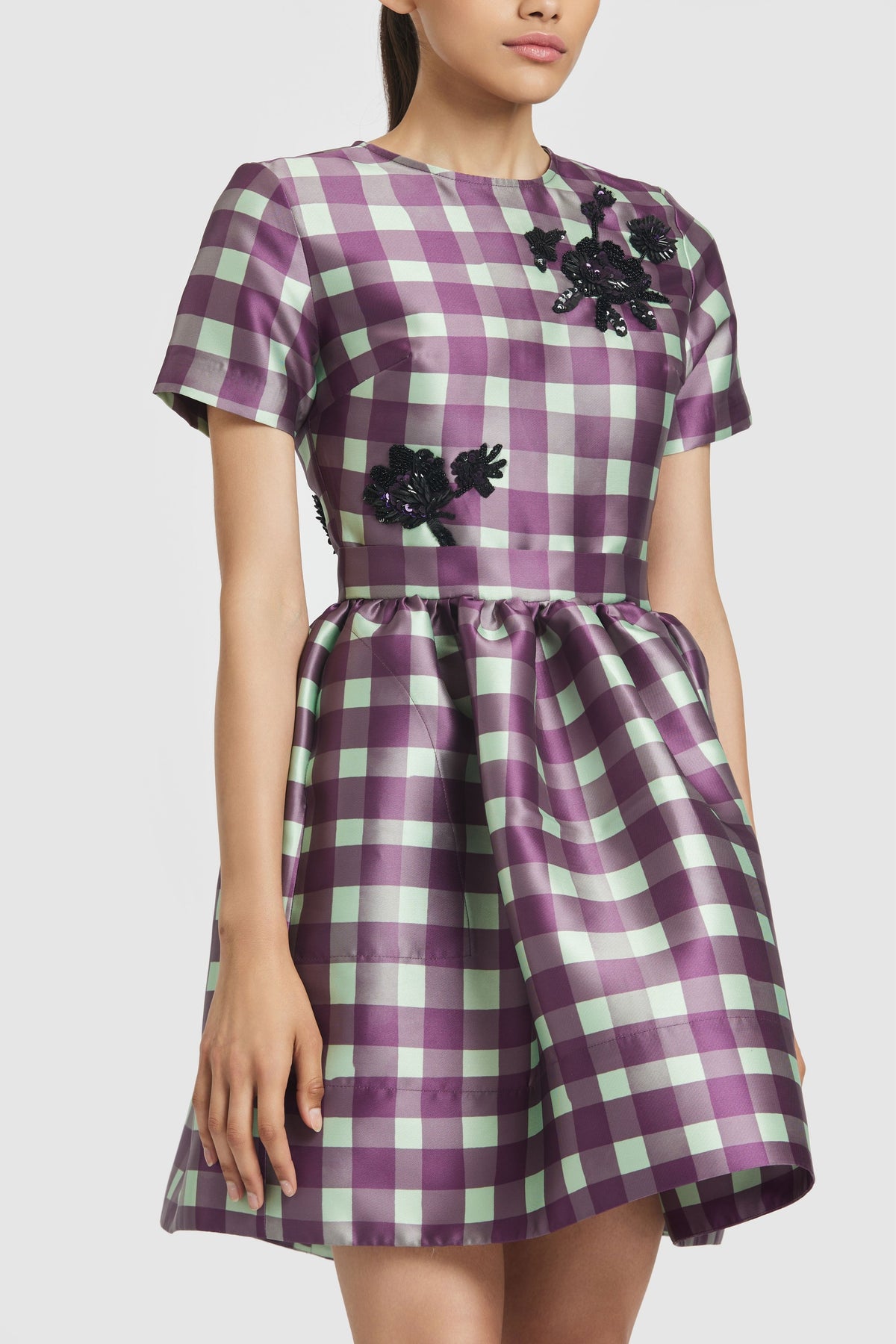 Purple &amp; Green Mini Dress