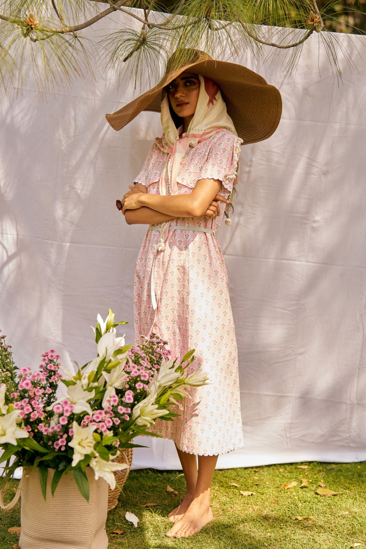 Pana Dusty Rose Shirt Dress