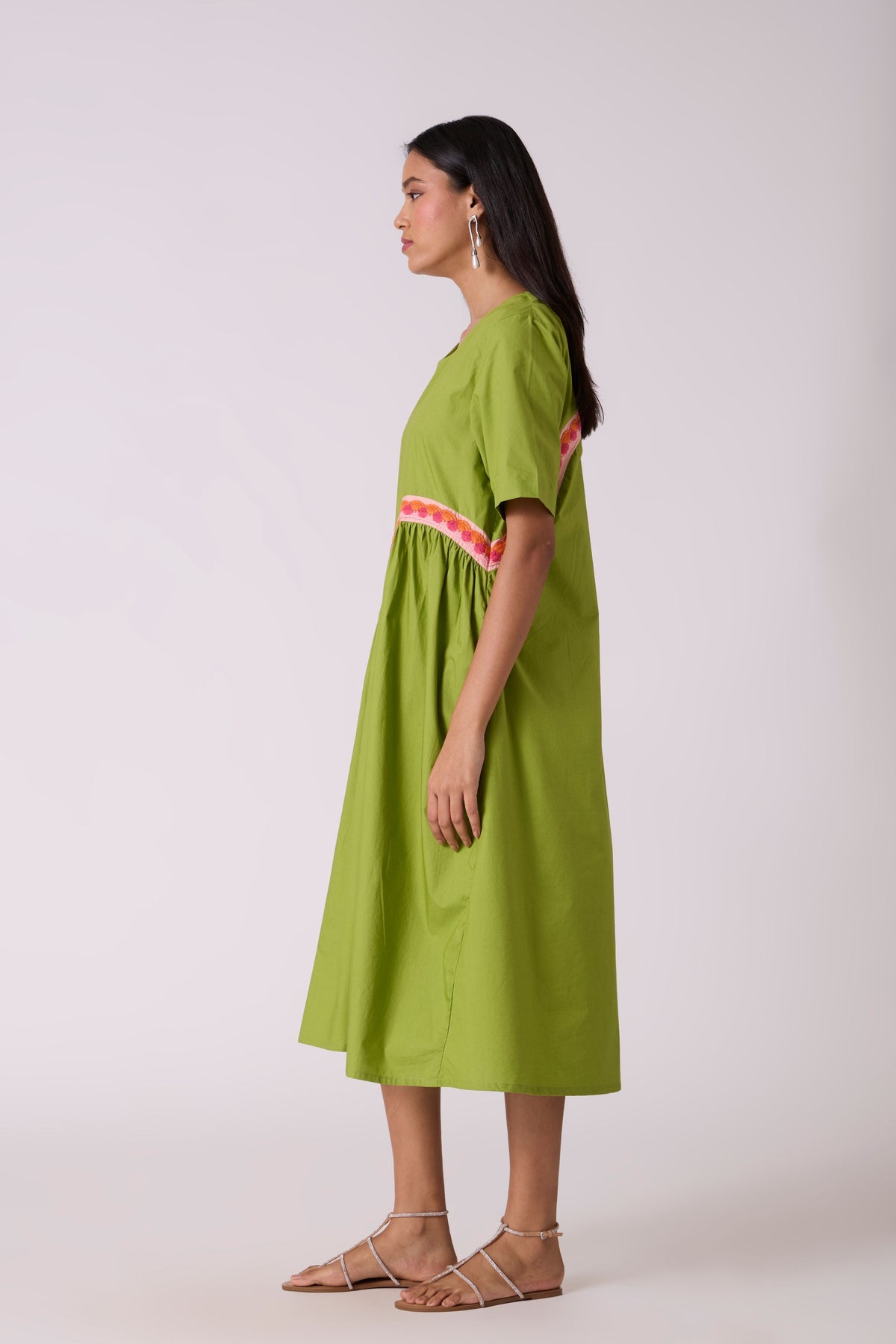 Rose Matcha Green Dress
