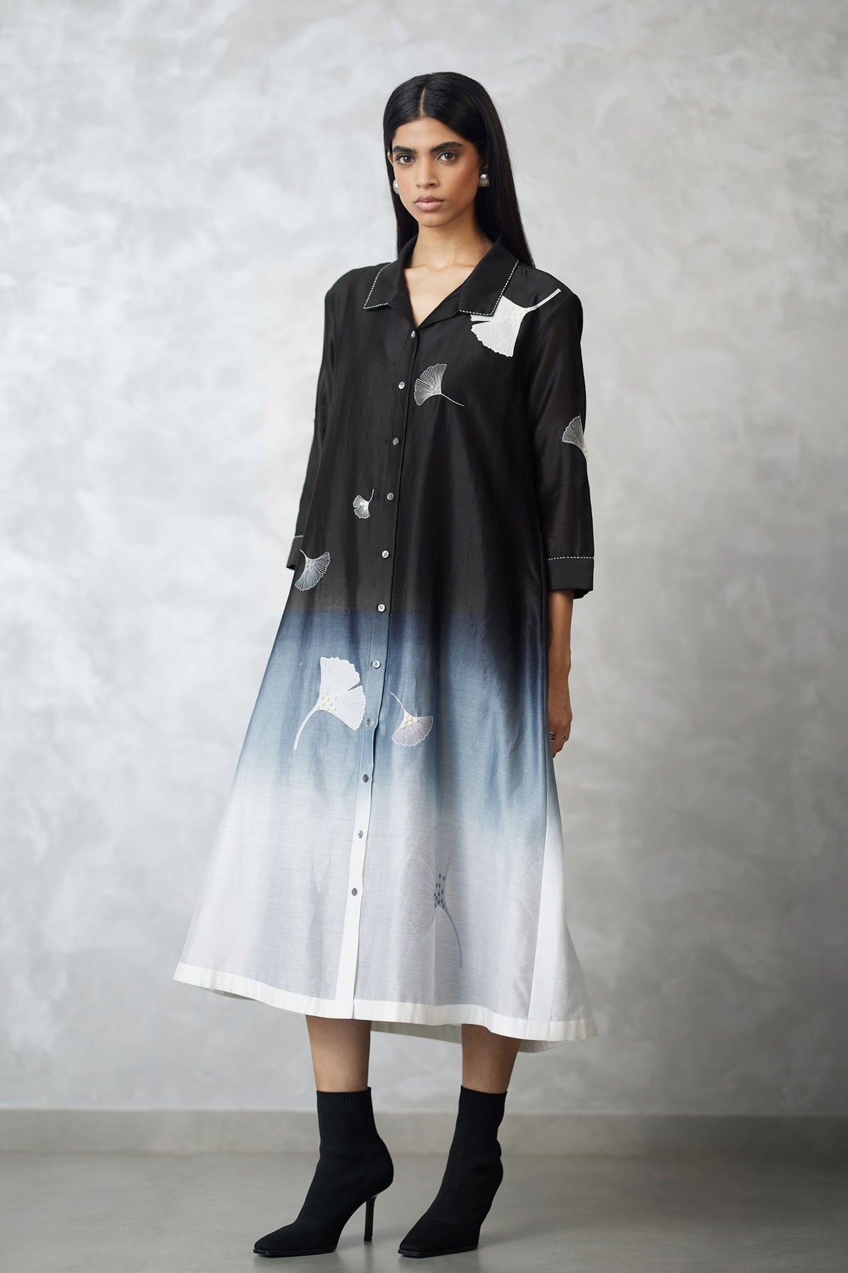 Black Jacket With Denim Dress