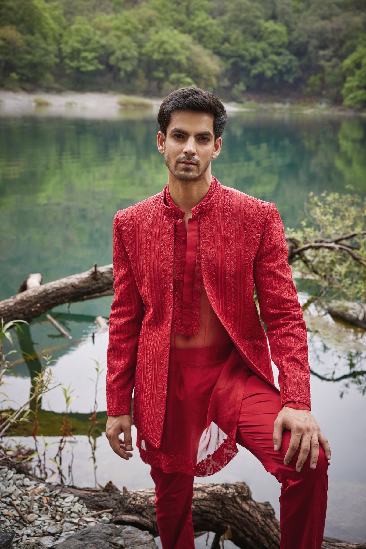 Scarlet Open Jacket Set