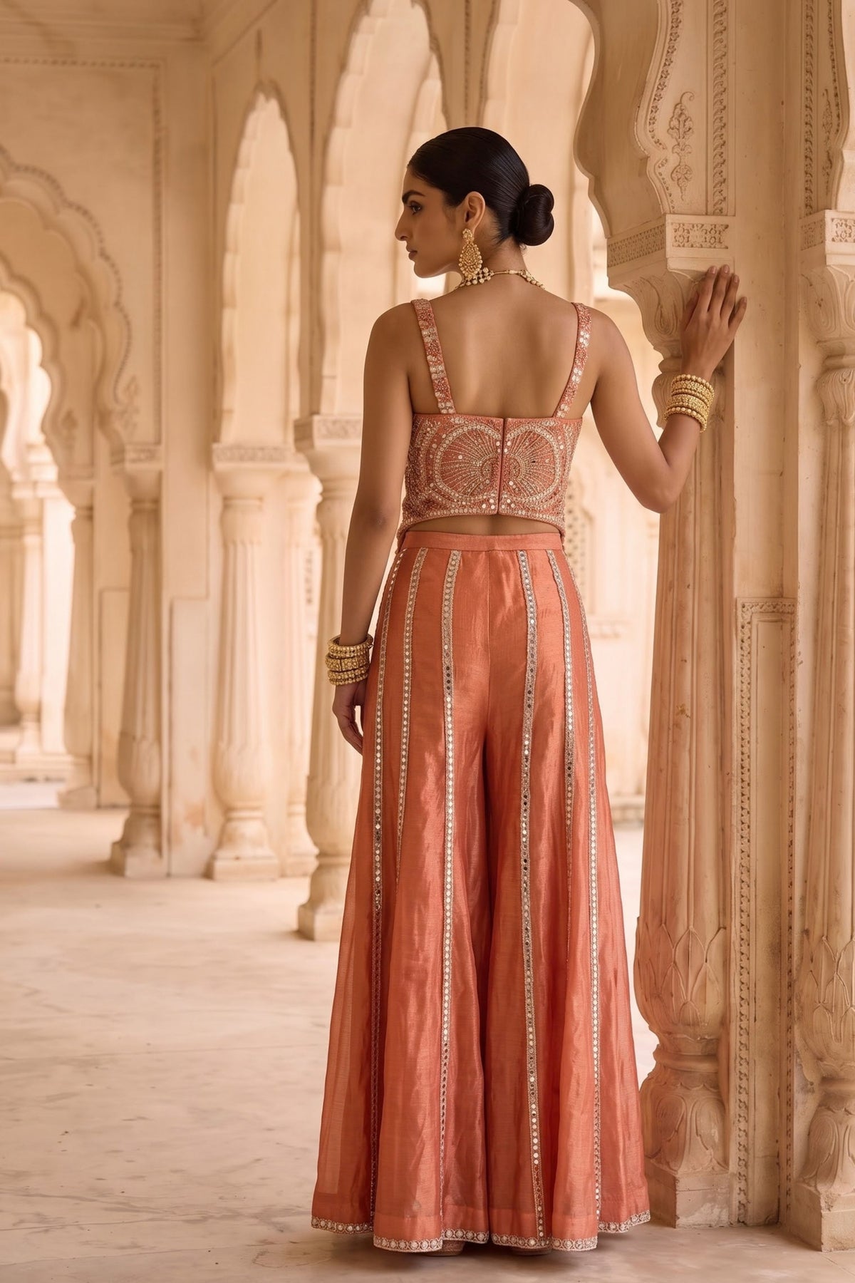 Kesariya Baag Sharara Set
