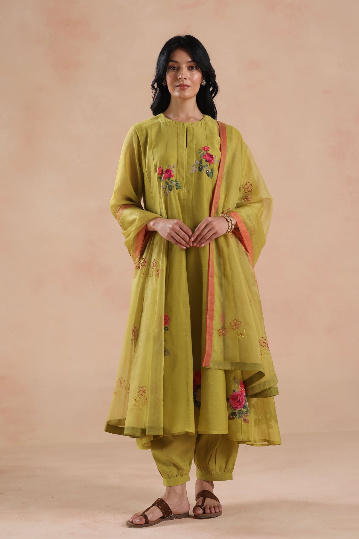 Holi Green Kurta Set