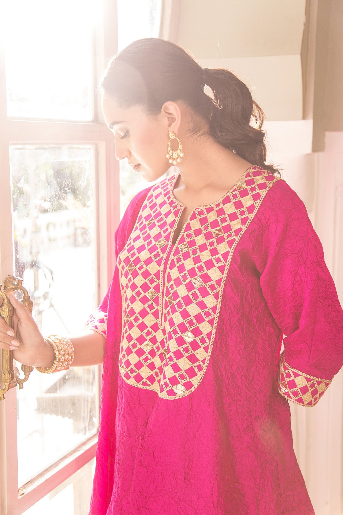 Magenta Kurta Set