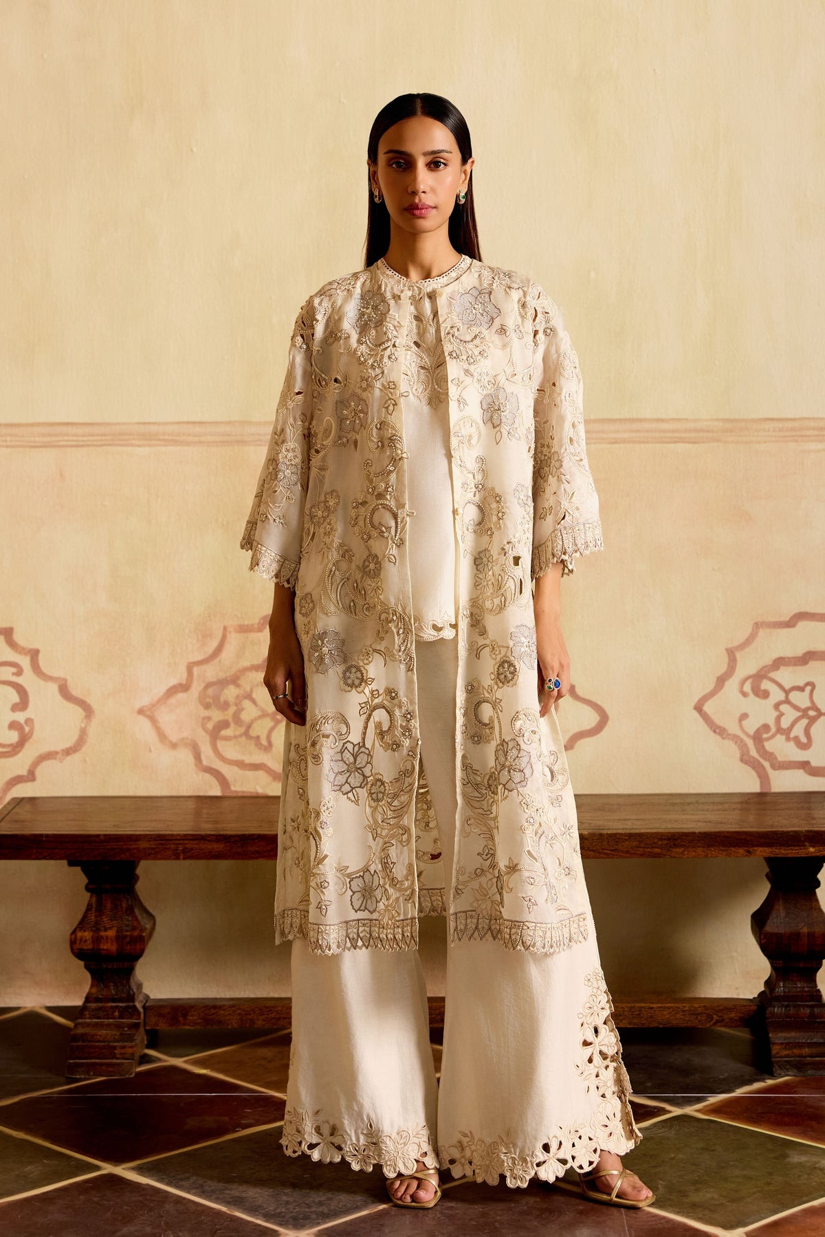 Ivory Embroidered Jacket