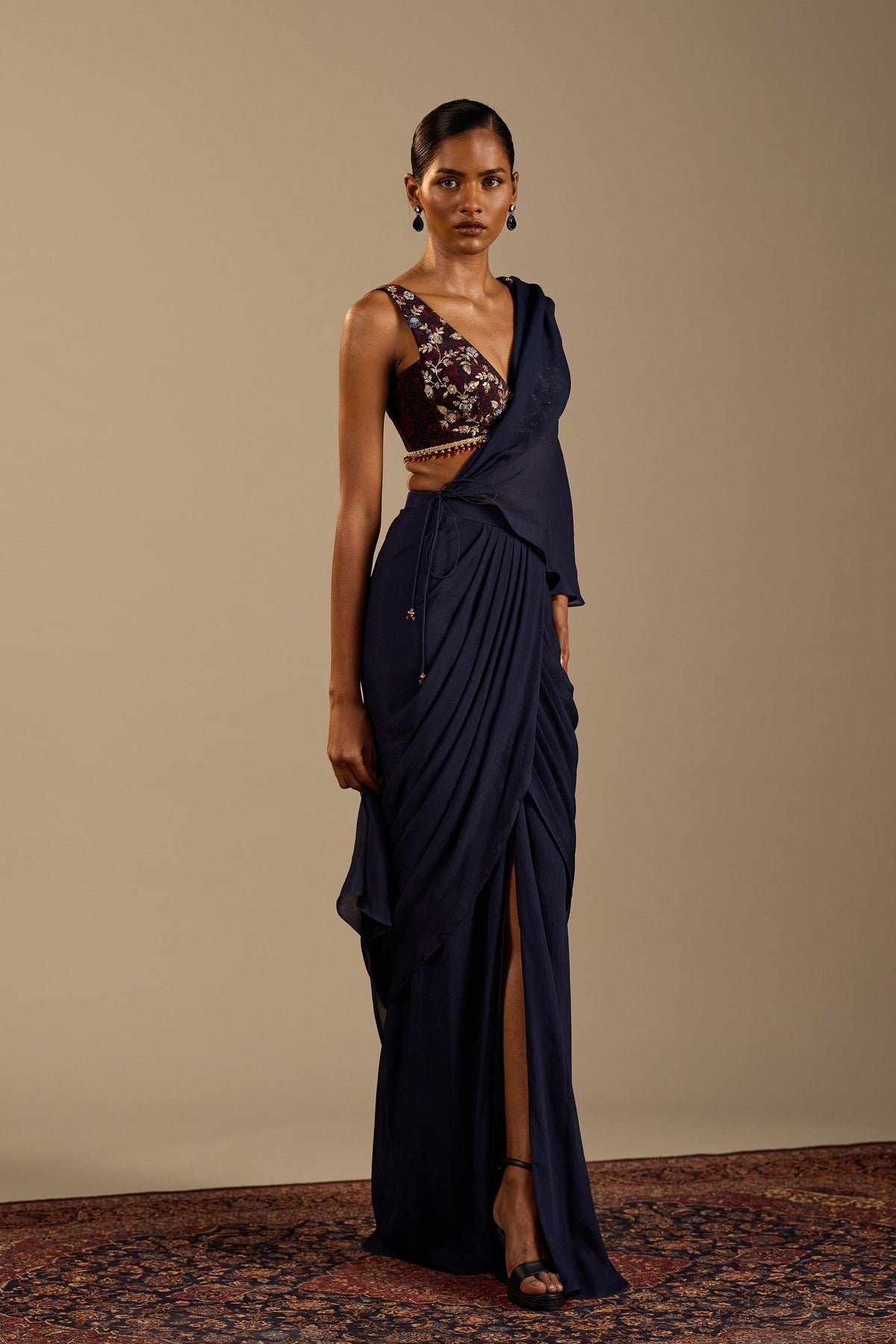 Vittoria Draped Saree Set
