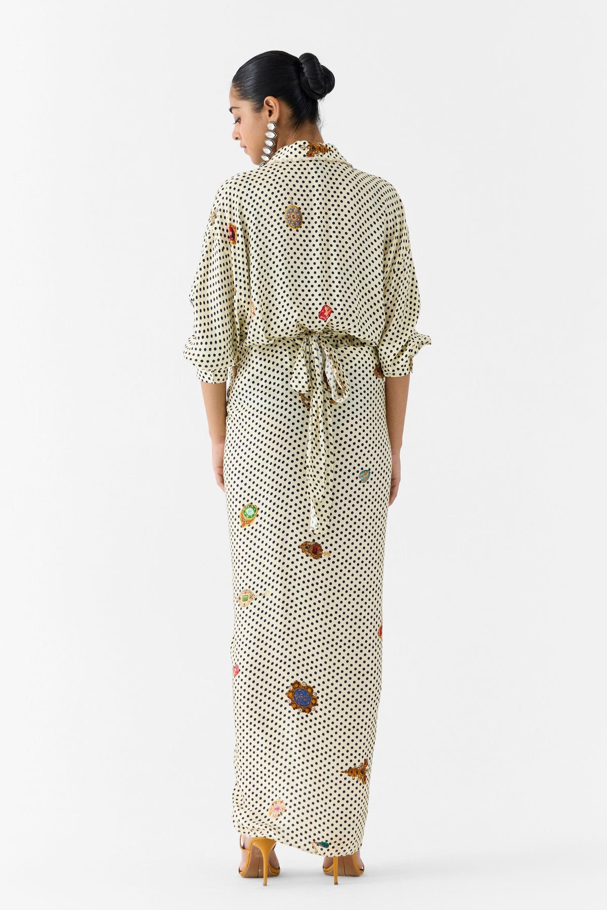 Pearl Polka Dot Shirt Dress