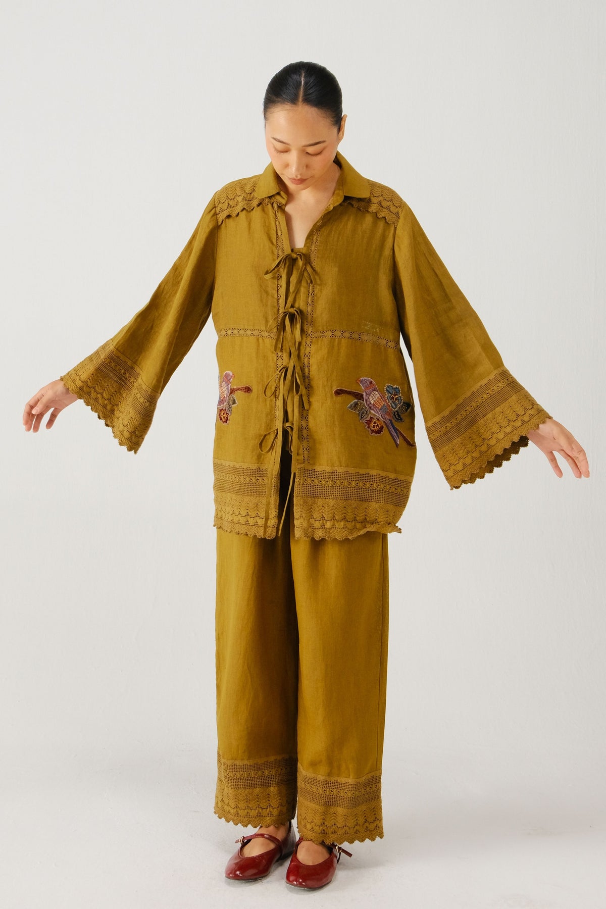 Olive Tie up Set