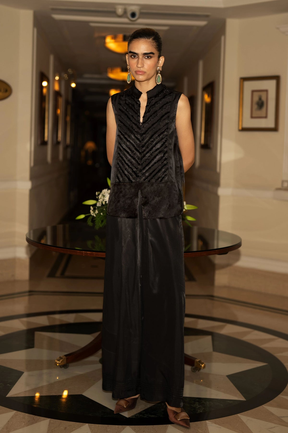 Patchwork Satin Twill Waistcoat