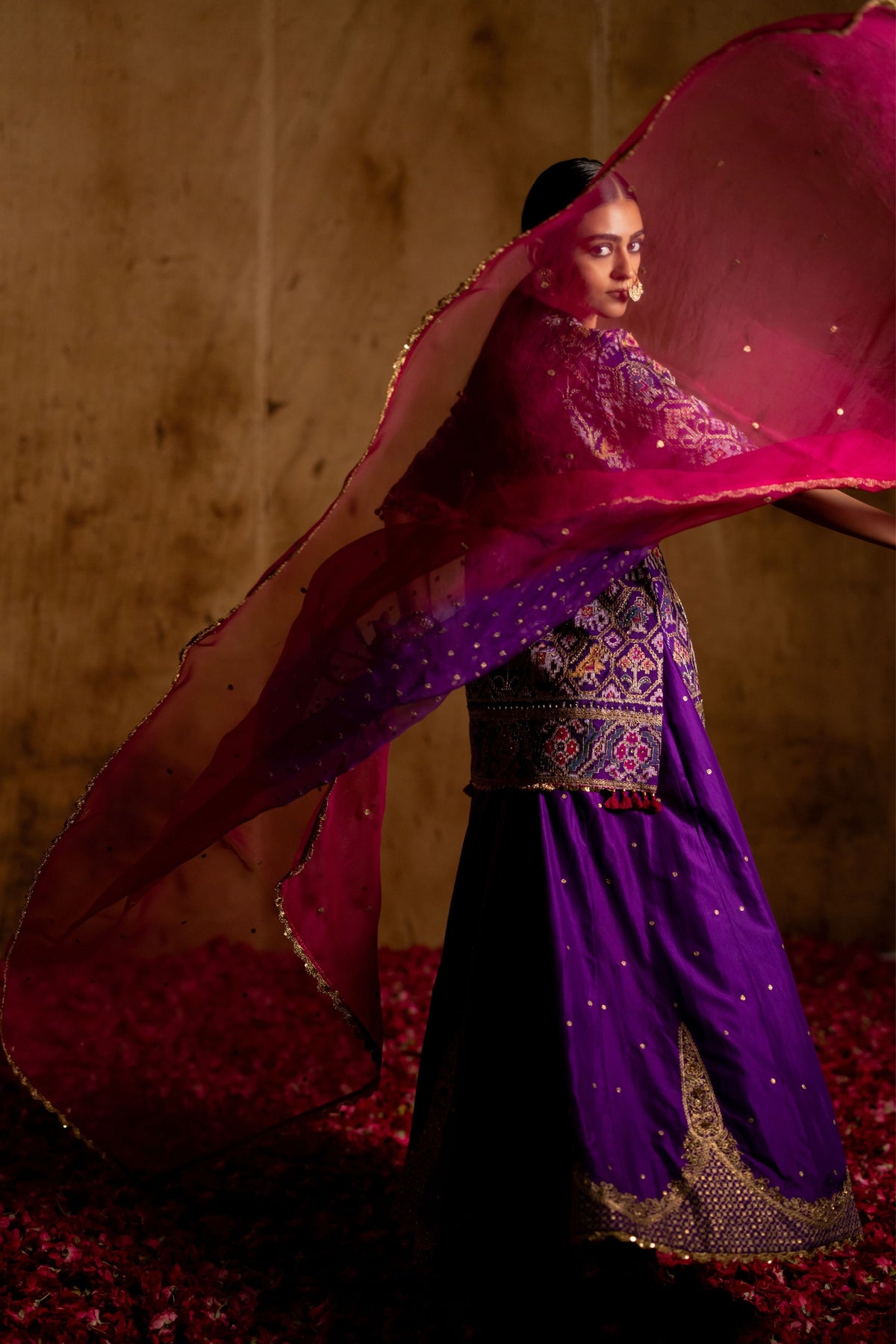Magenta Dupatta