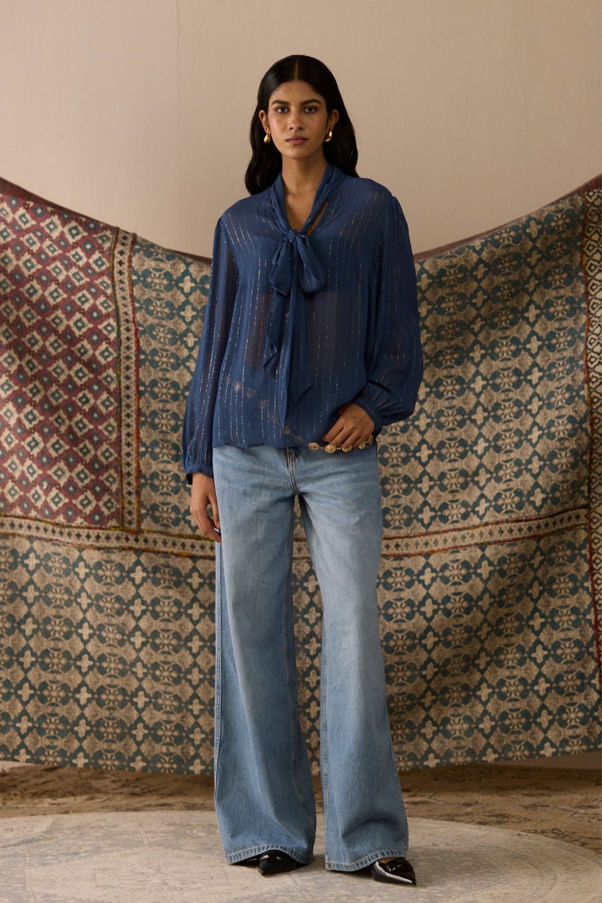 Elegance Navy Top