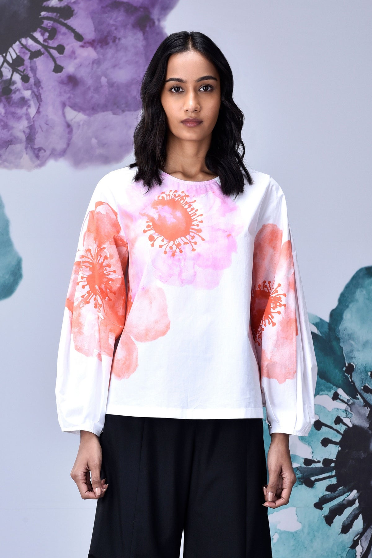 Anemone Flower Top White Coral