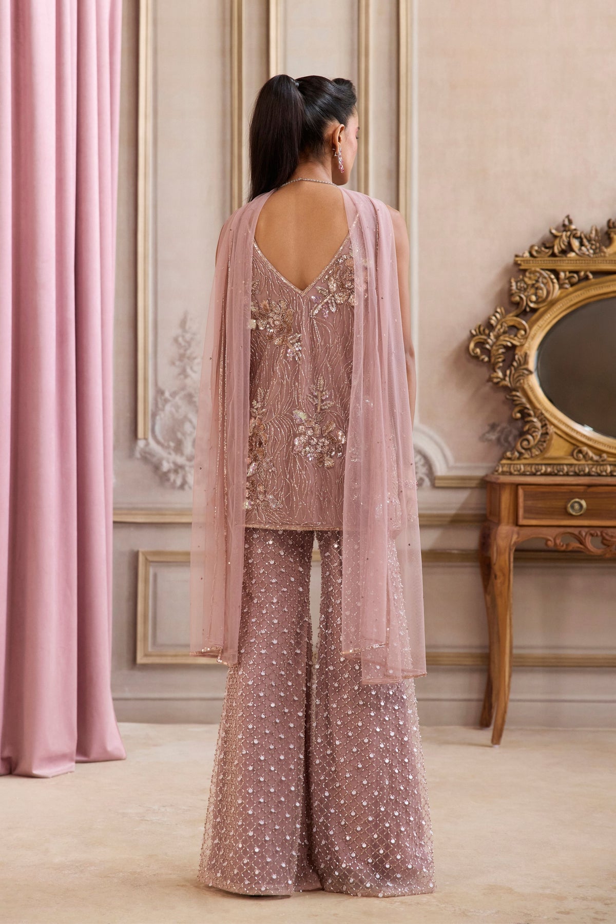 Champagne Rose Sharara Set